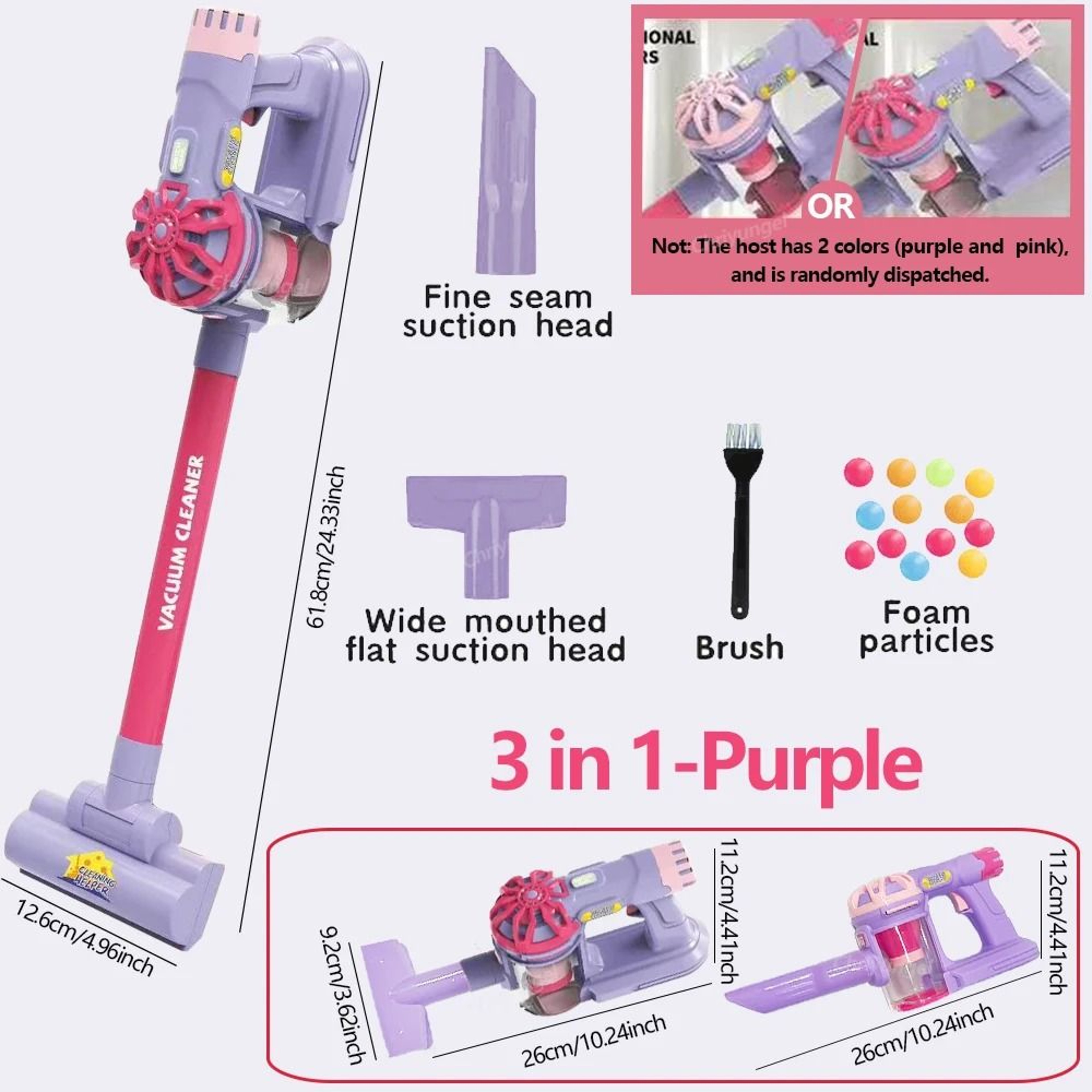 Kids Electric Vacuum Cleaner Toy Role Play Housekeeping Educational Set 11