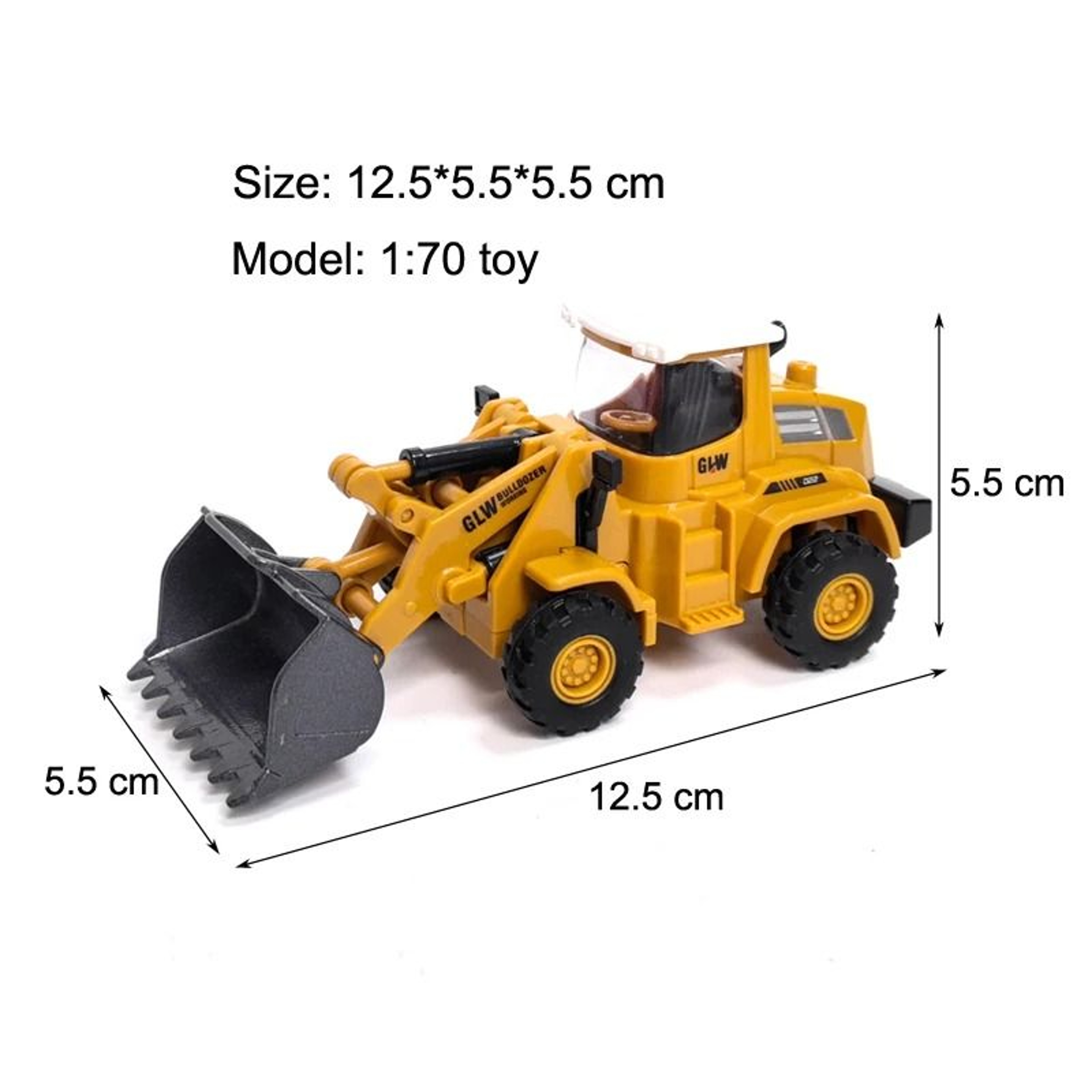 Alloy Mini Construction Vehicle Die Cast Model Tractor Bulldozer Excavator Toy 12