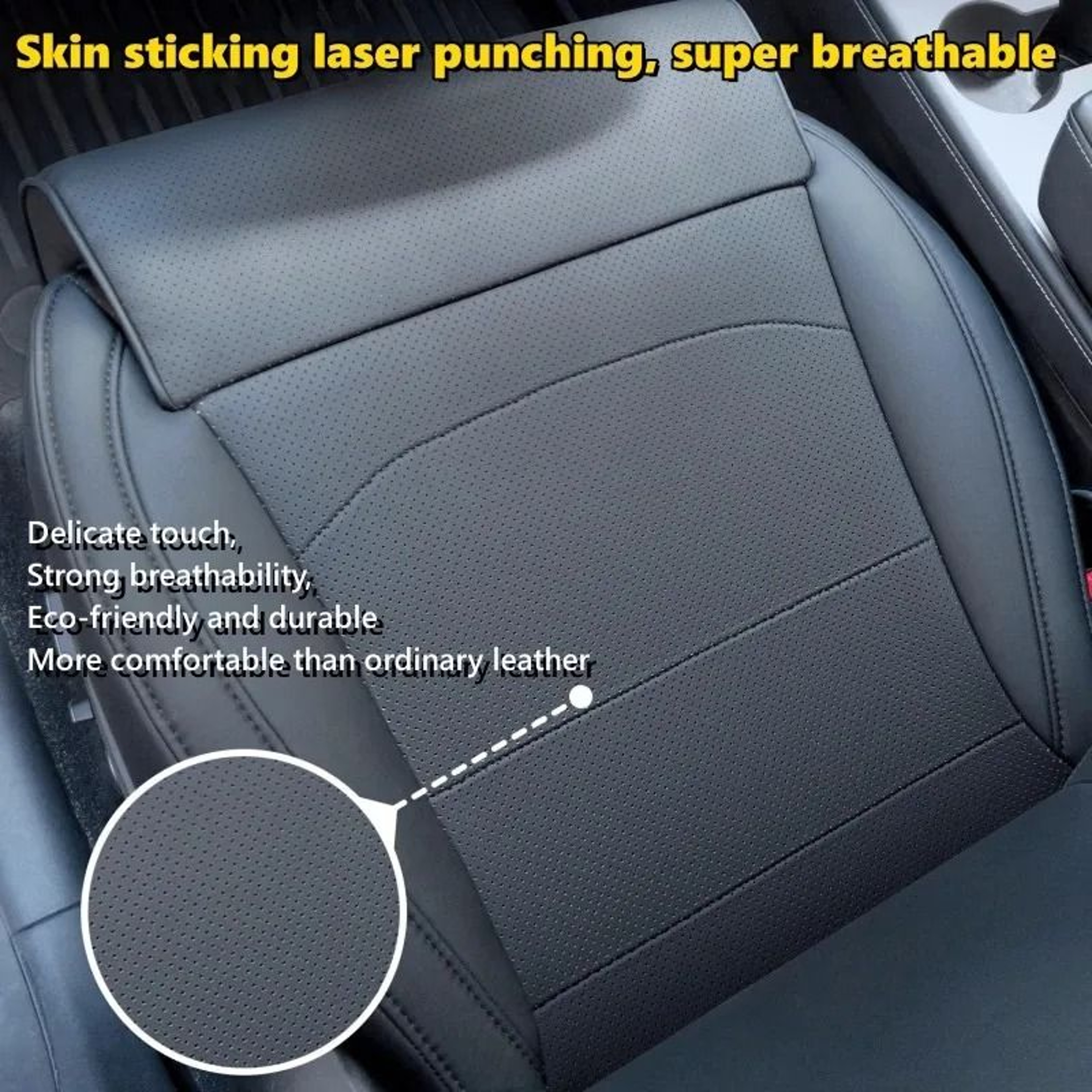 Tesla Seat Leg Support Extension Cushion Memory Foam Seat Cover For Front And Rear 2