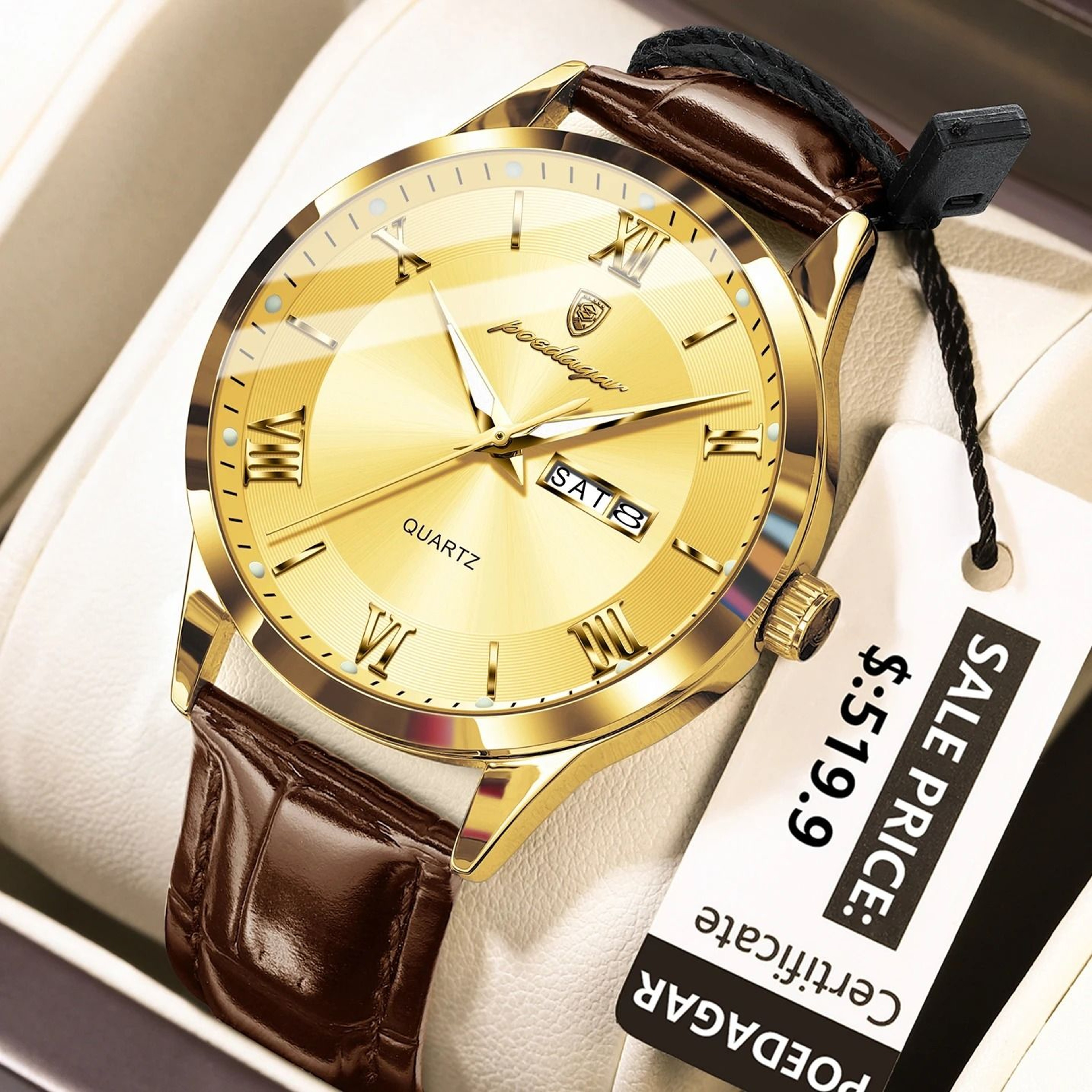POEDAGAR Top Luxury Military Waterproof Mens Quartz Watch 10