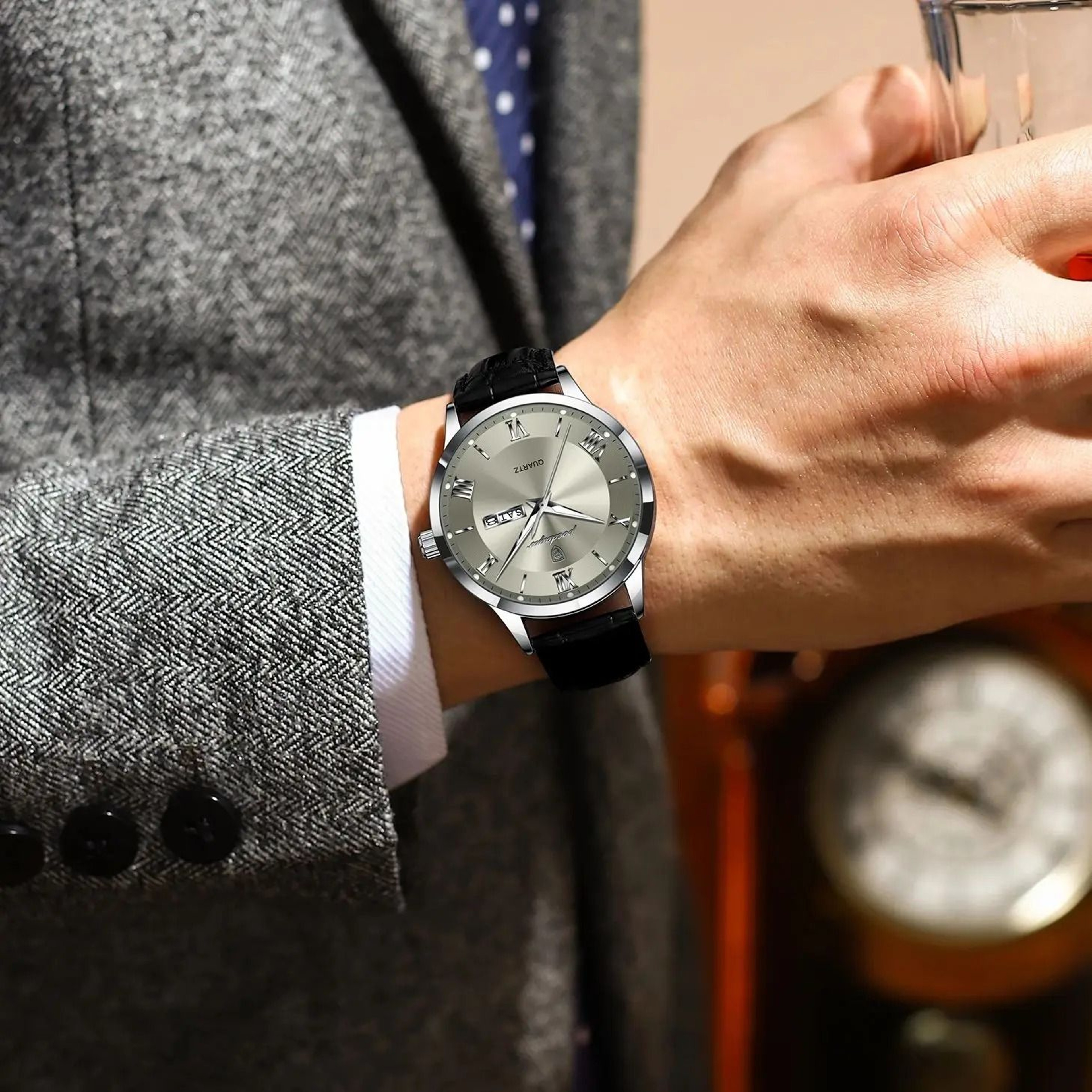 POEDAGAR Top Luxury Military Waterproof Mens Quartz Watch 5
