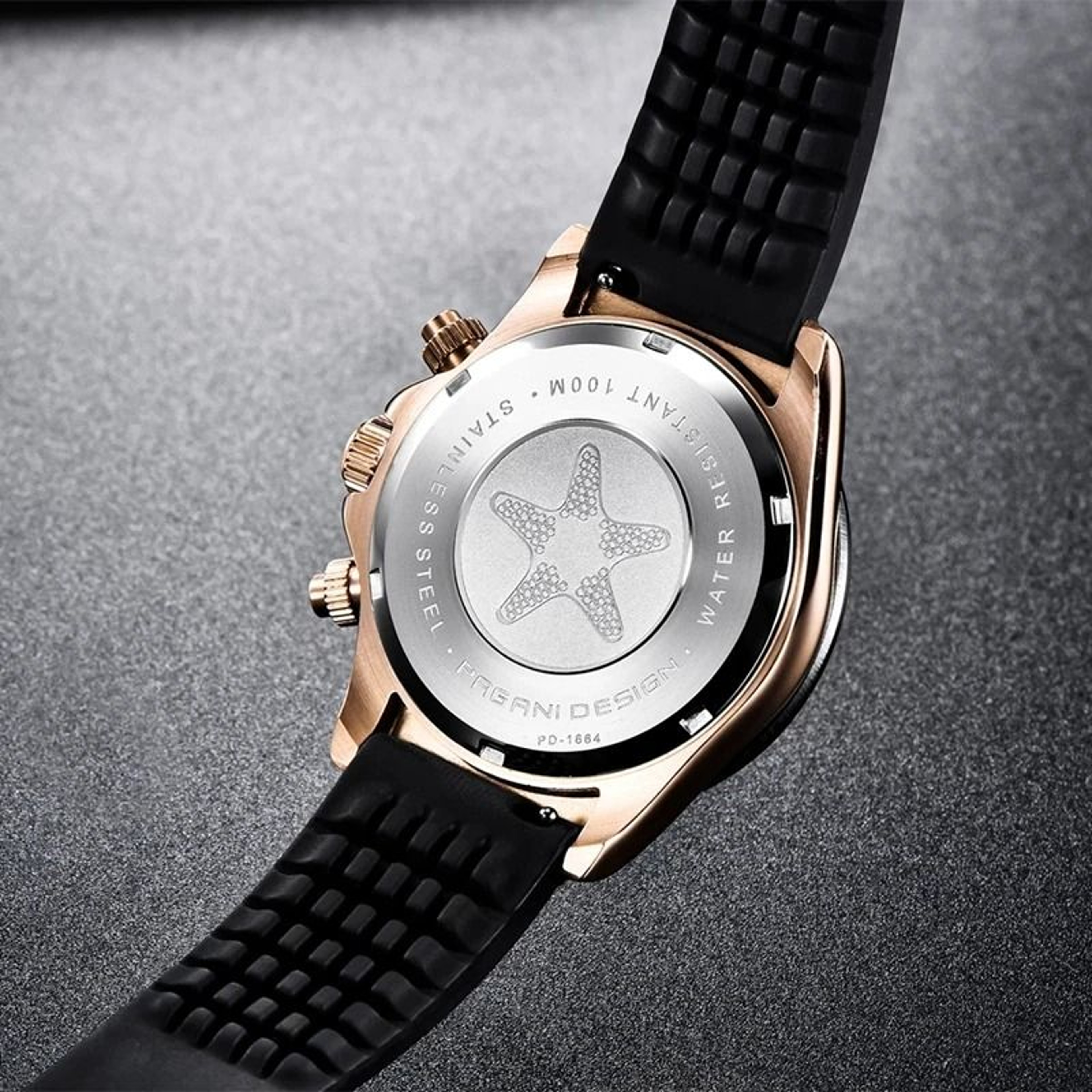 Pagani Design 40mm Quartz Watch Stainless Steel Sapphire 5