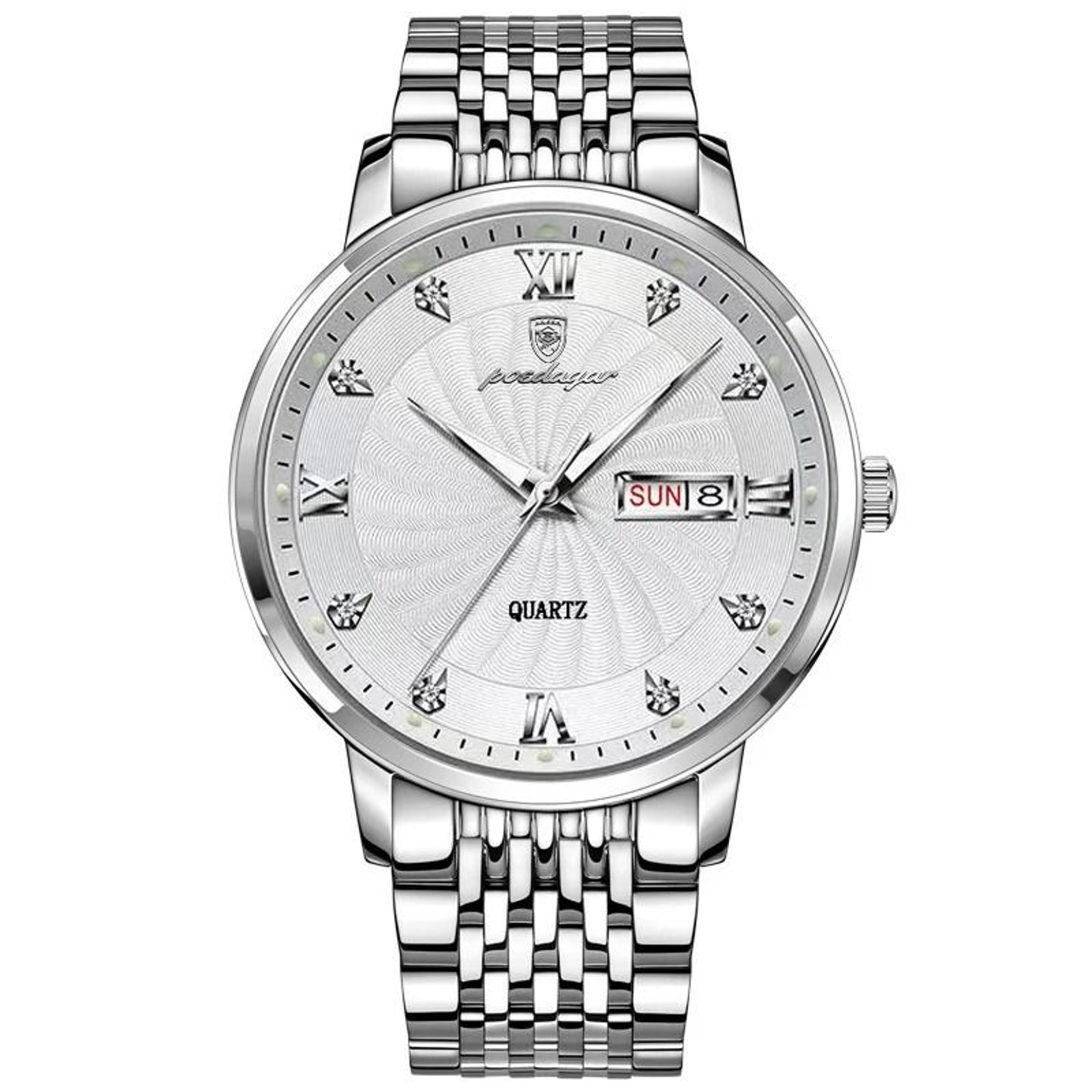 POEDAGAR Luxury Brand Mens Watch Waterproof Luminous Date Week 8
