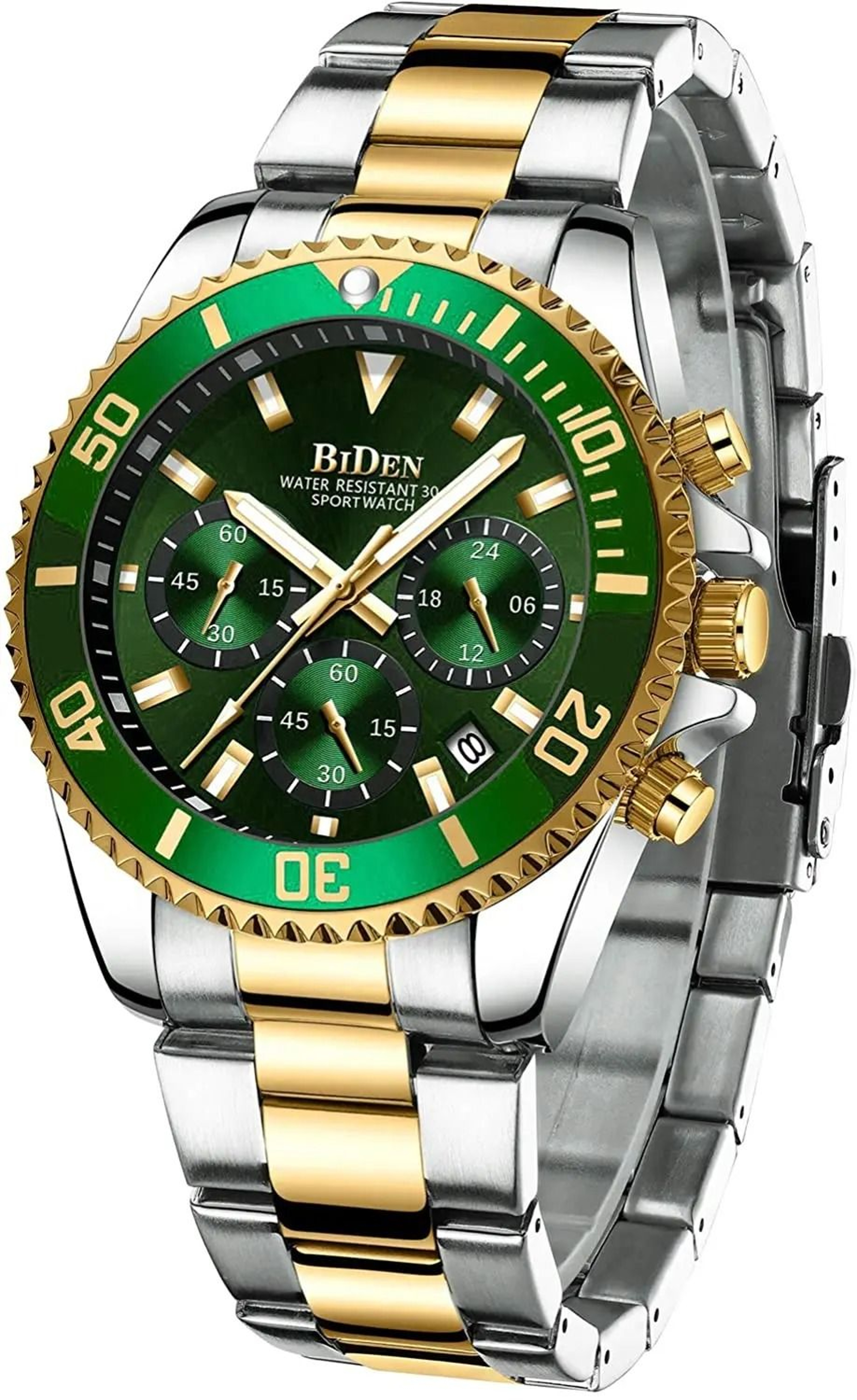 BIDEN Men Sports Chronograph Quartz Watch Waterproof 7