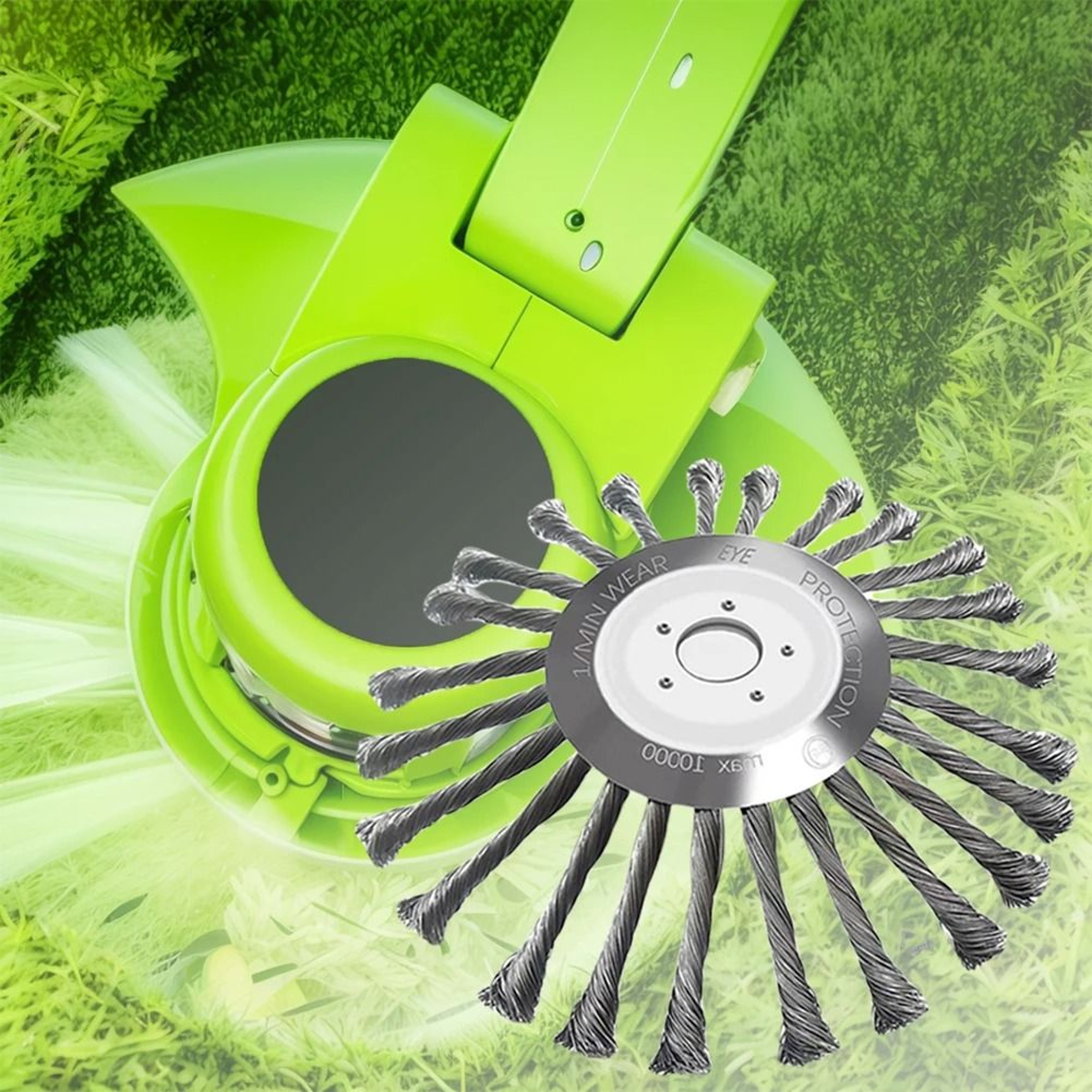 Universal Steel Wire Brush Cutter Head 4 5 10 Inch Lawn Mower 1