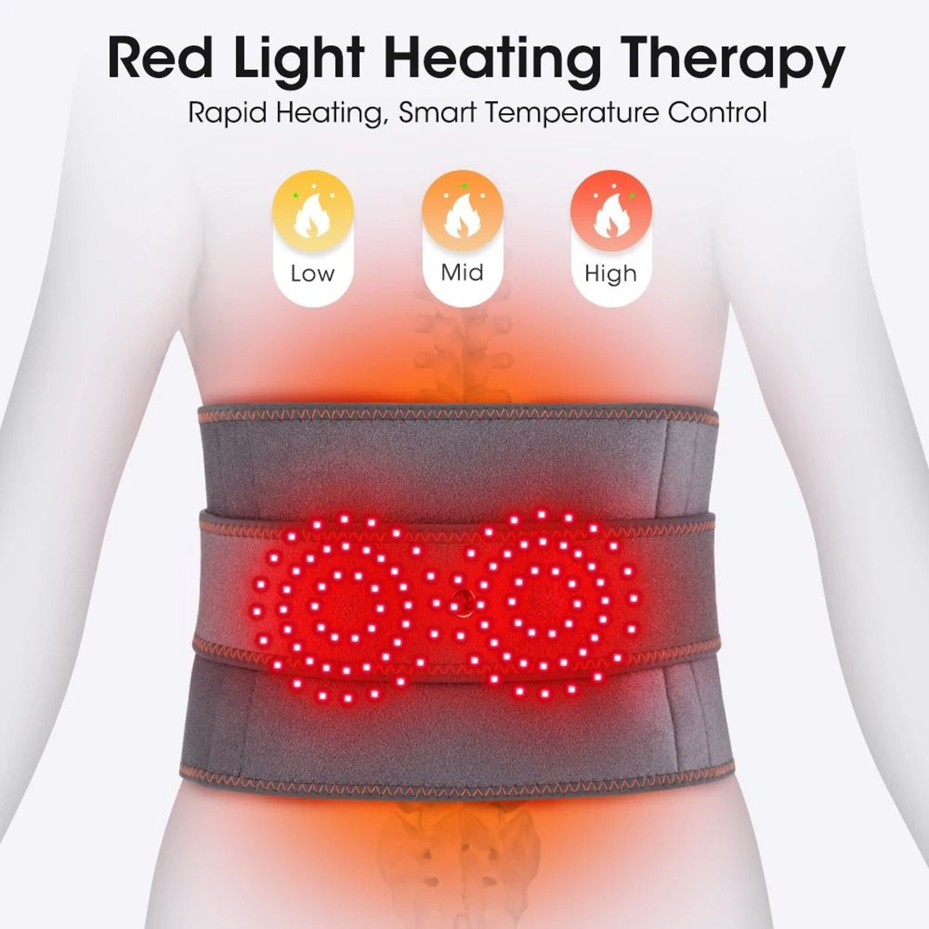 Cordless Lumbar Decompression Belt With Heat And Vibration Massage For Lower Back Support 1