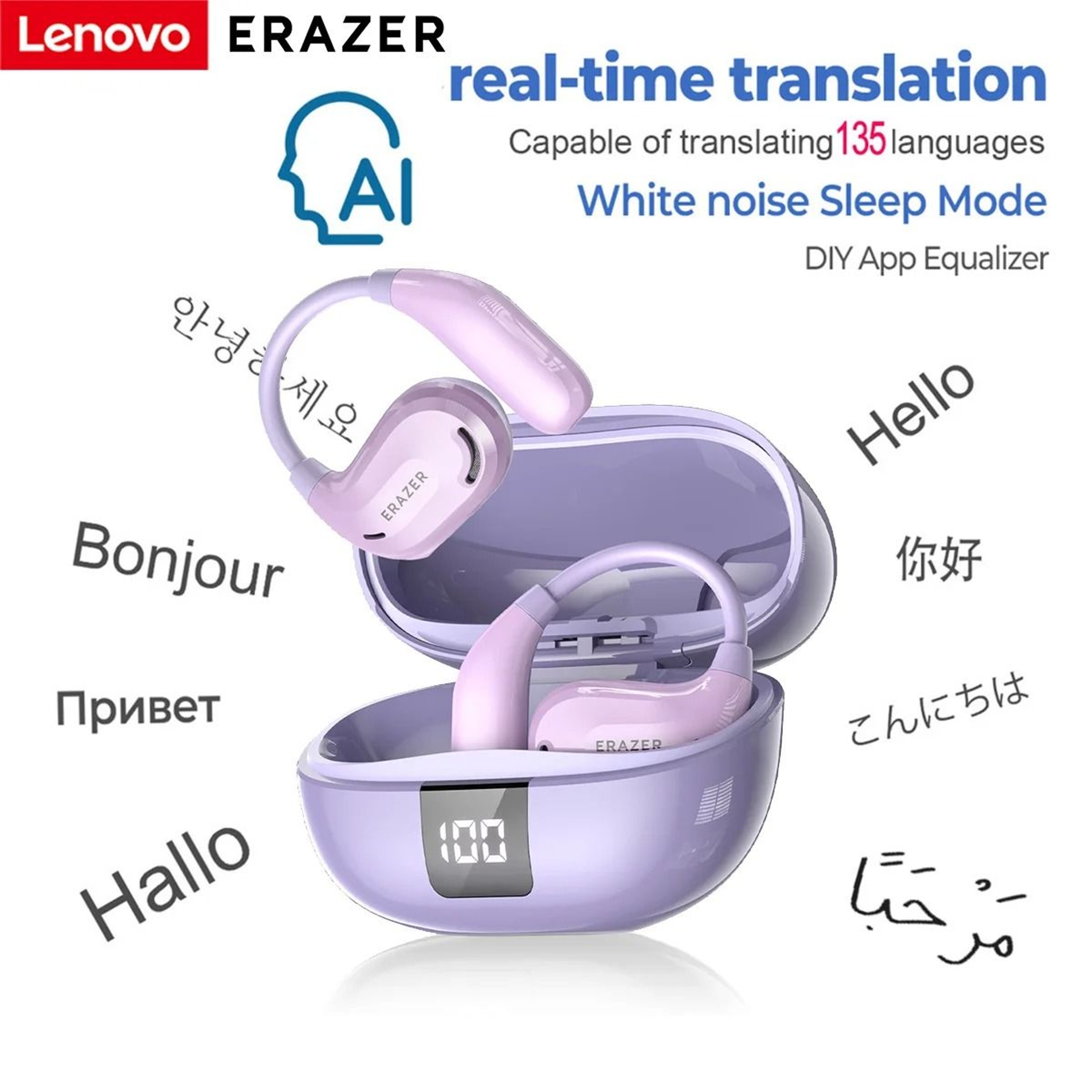ERAZER XT66PRO Bluetooth Earphones Wireless Translator 0