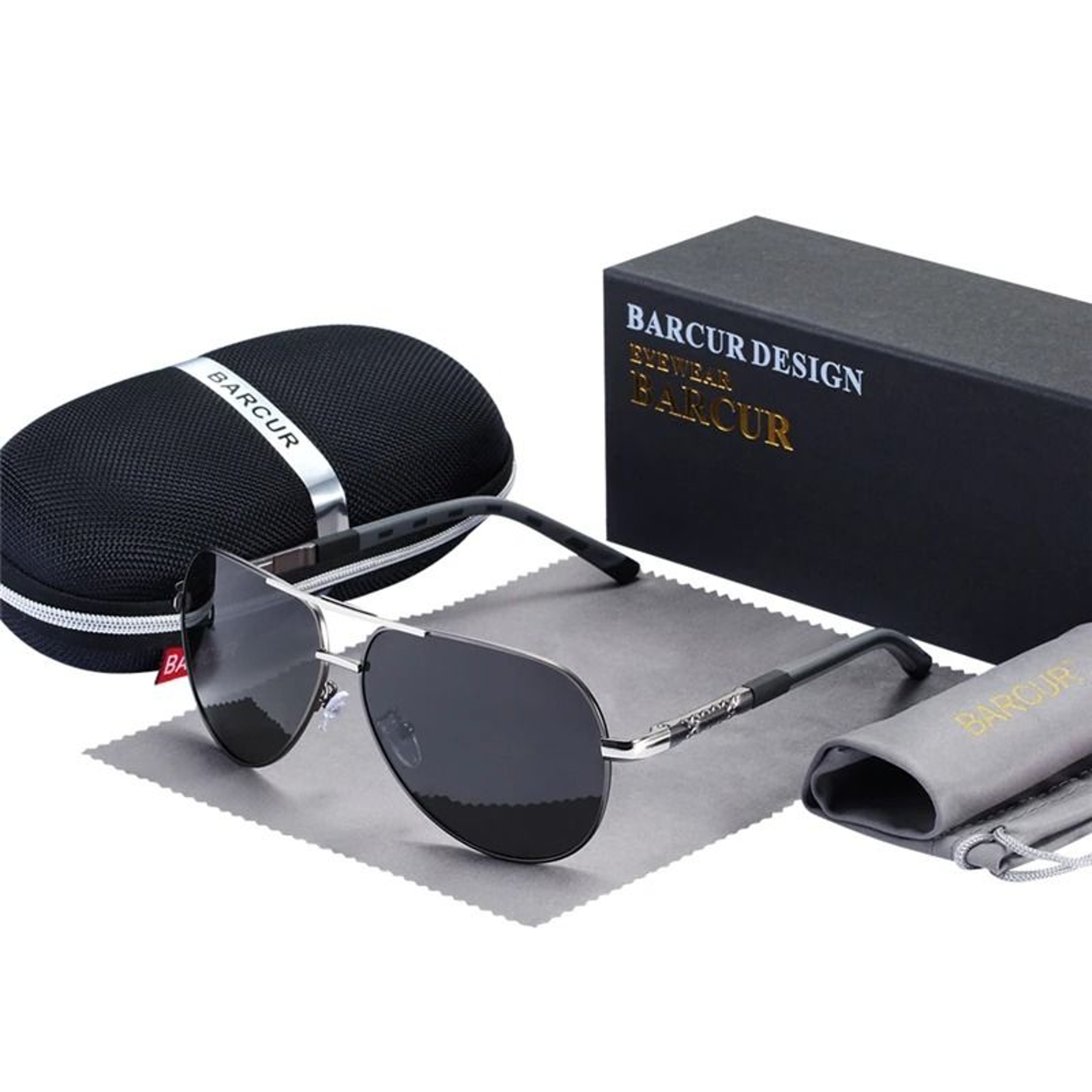 BARCUR Aluminum Vintage Mens Polarized Sunglasses 11