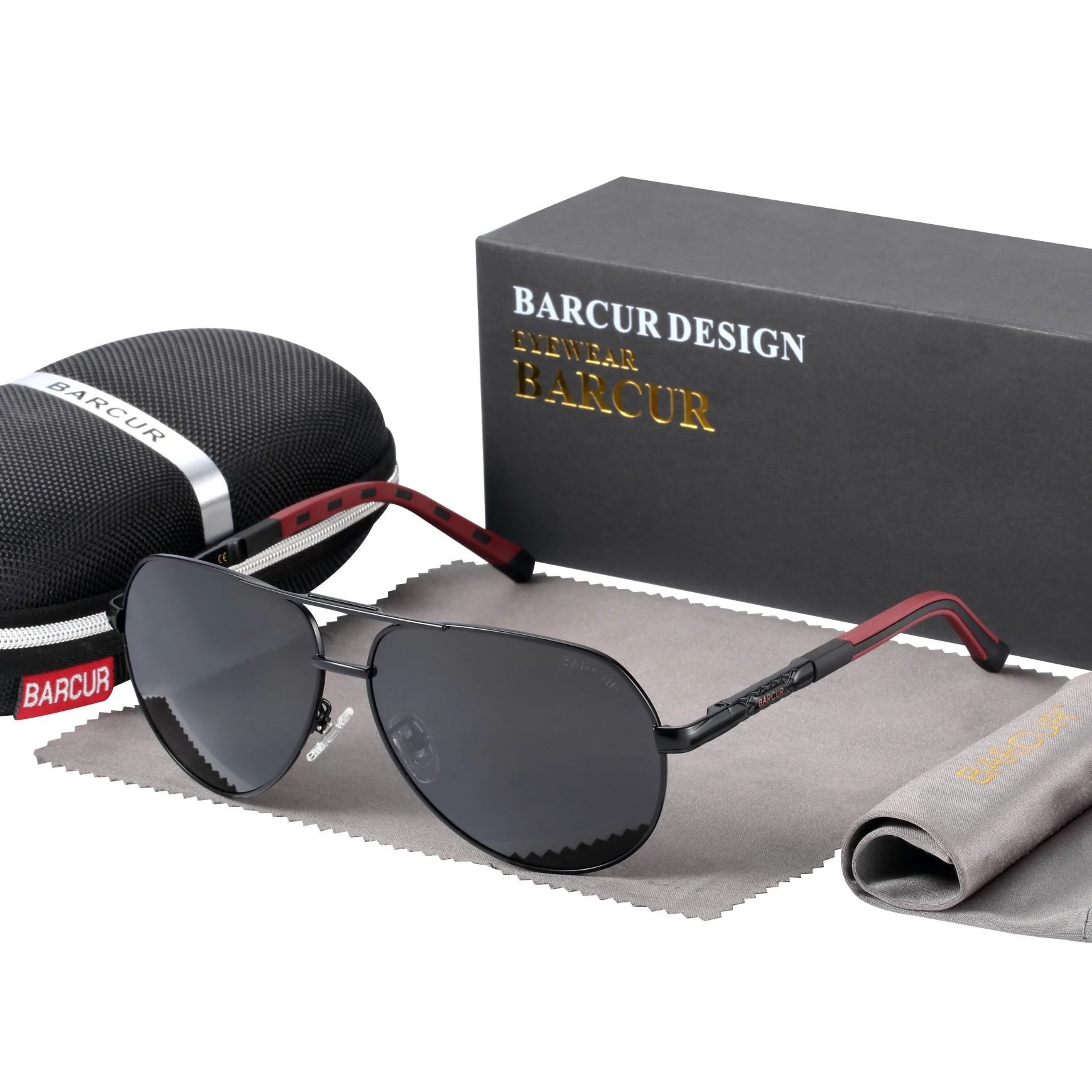 BARCUR Aluminum Vintage Mens Polarized Sunglasses 13