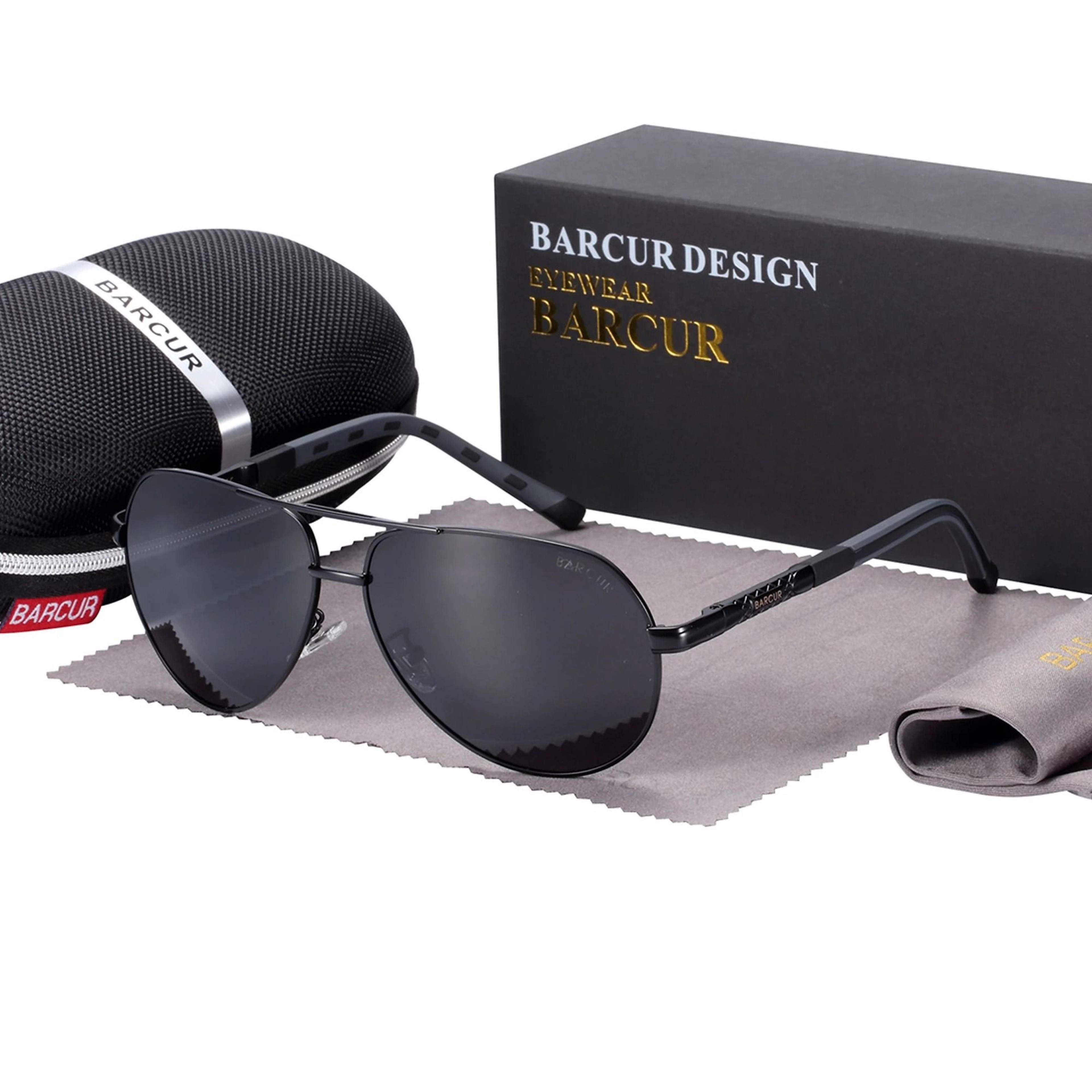 BARCUR Aluminum Vintage Mens Polarized Sunglasses 15