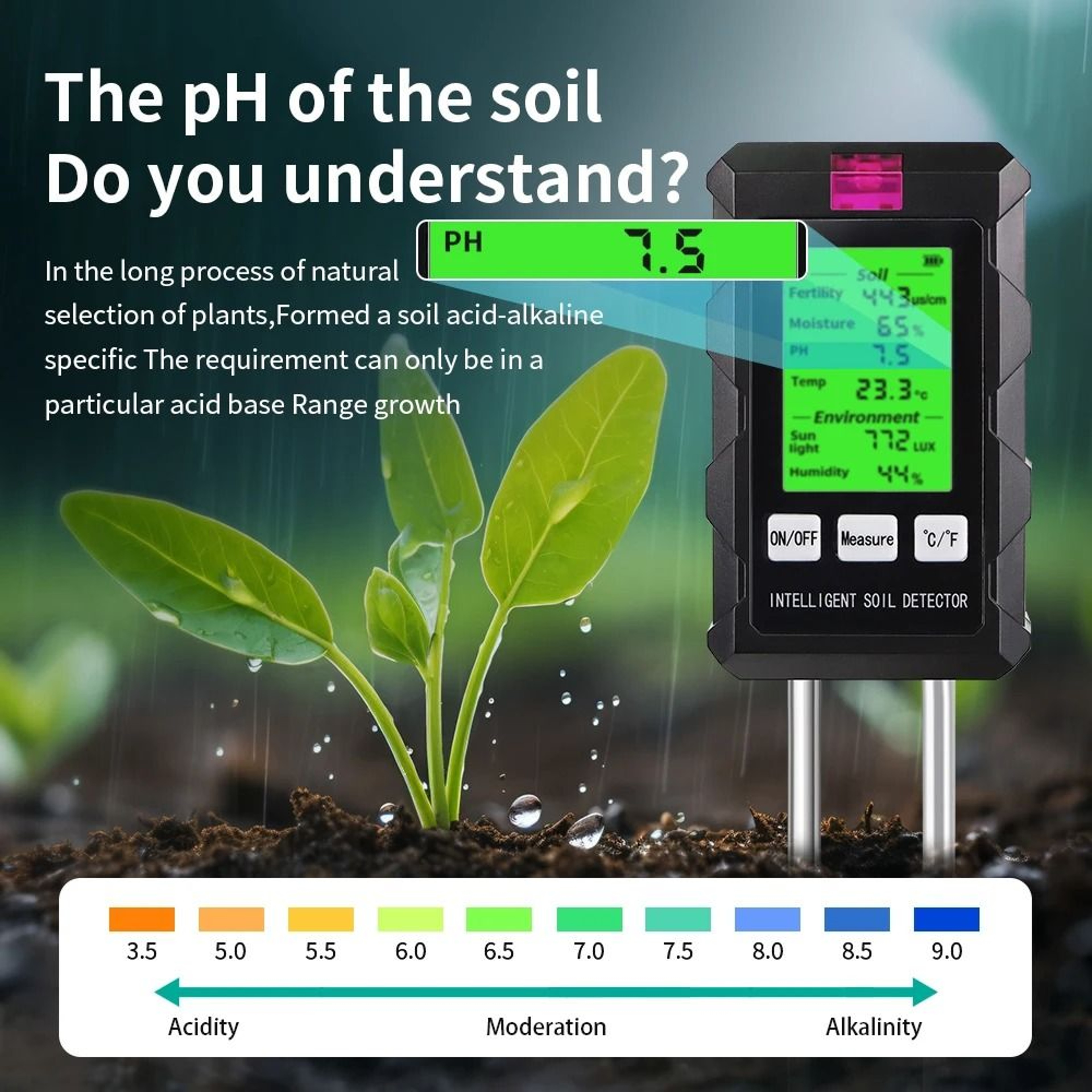 6 In 1 Digital Soil Tester Multifunction Garden Meter 3