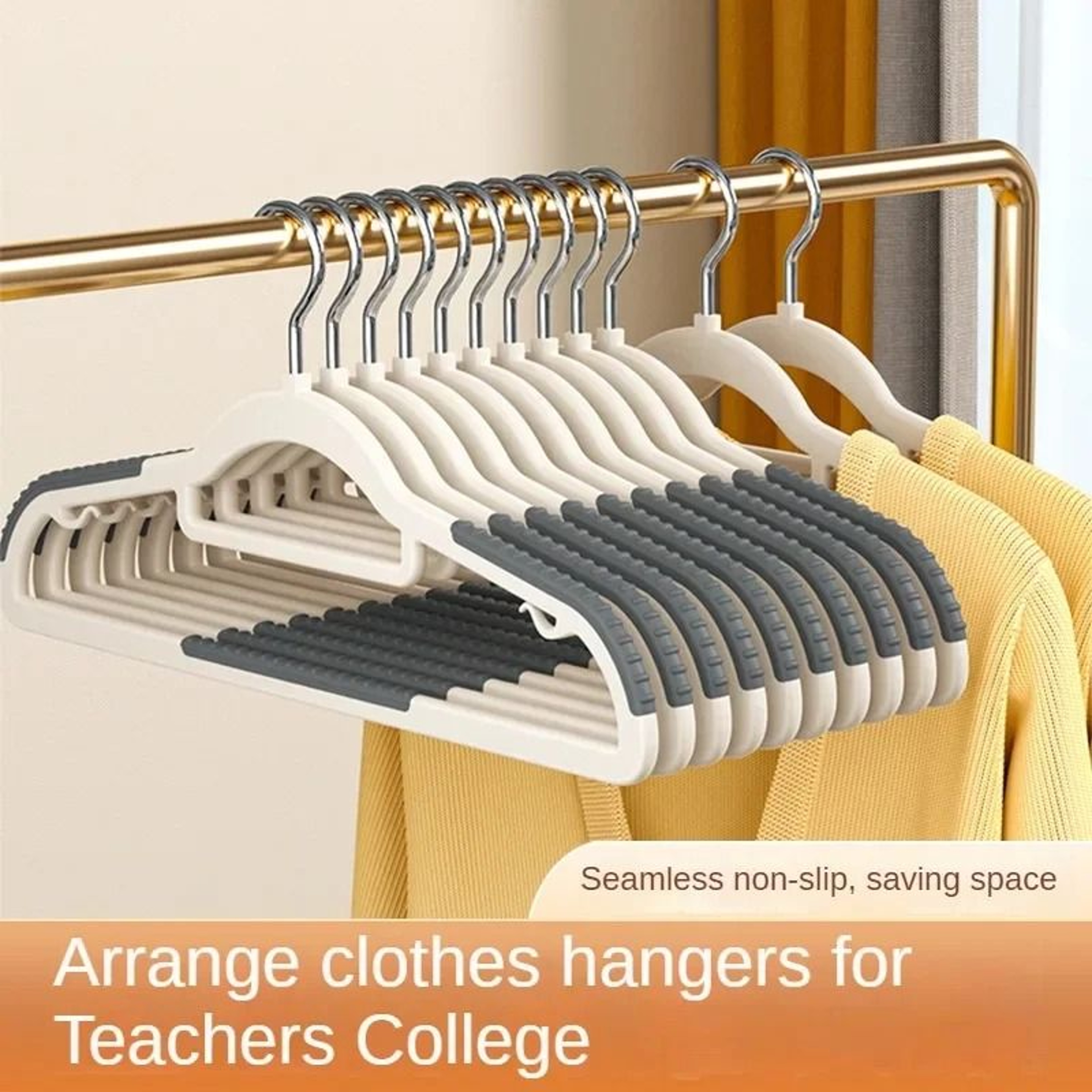 Anti Slip Plastic Clothes Hangers Set 10 Pcs 0
