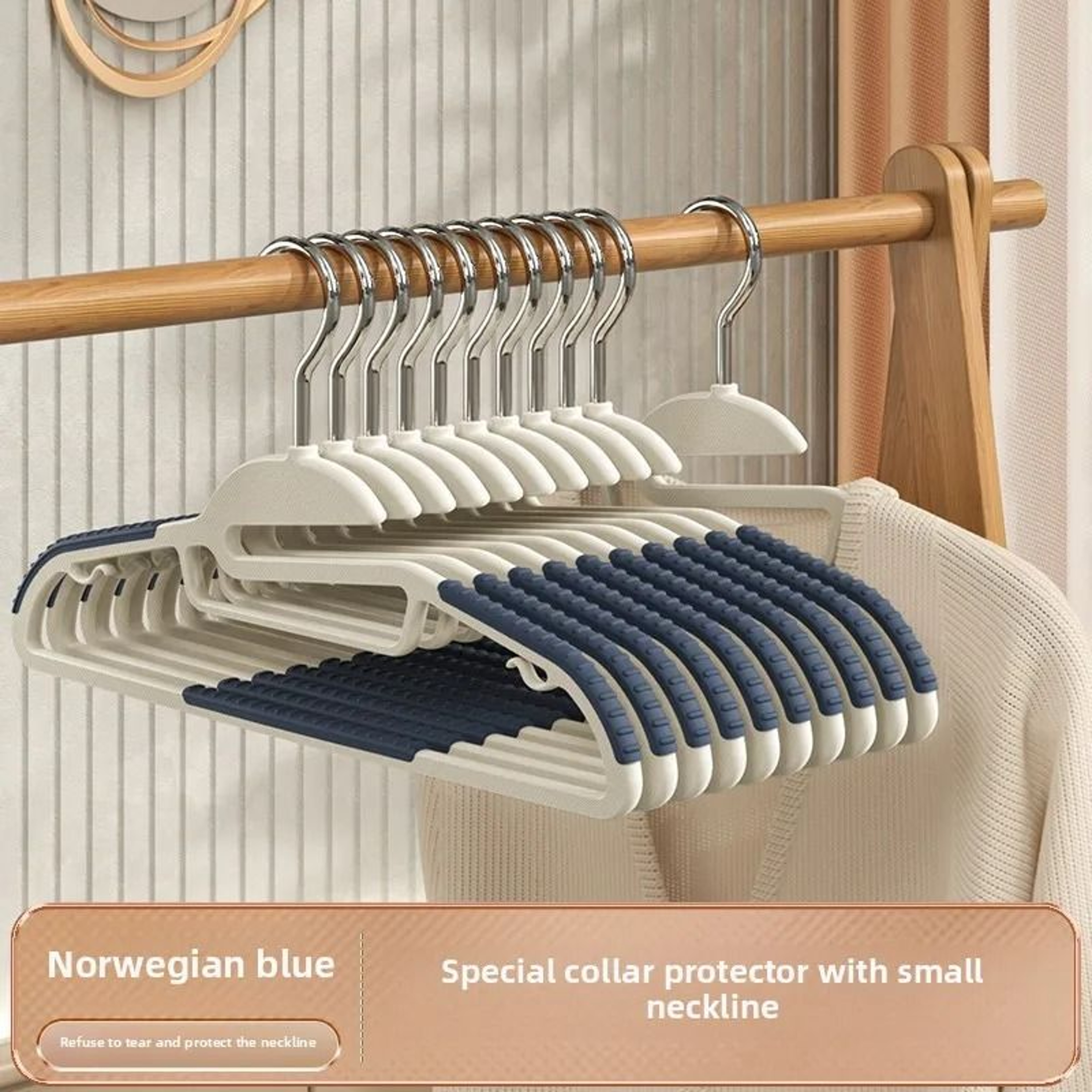 Anti Slip Plastic Clothes Hangers Set 10 Pcs 9