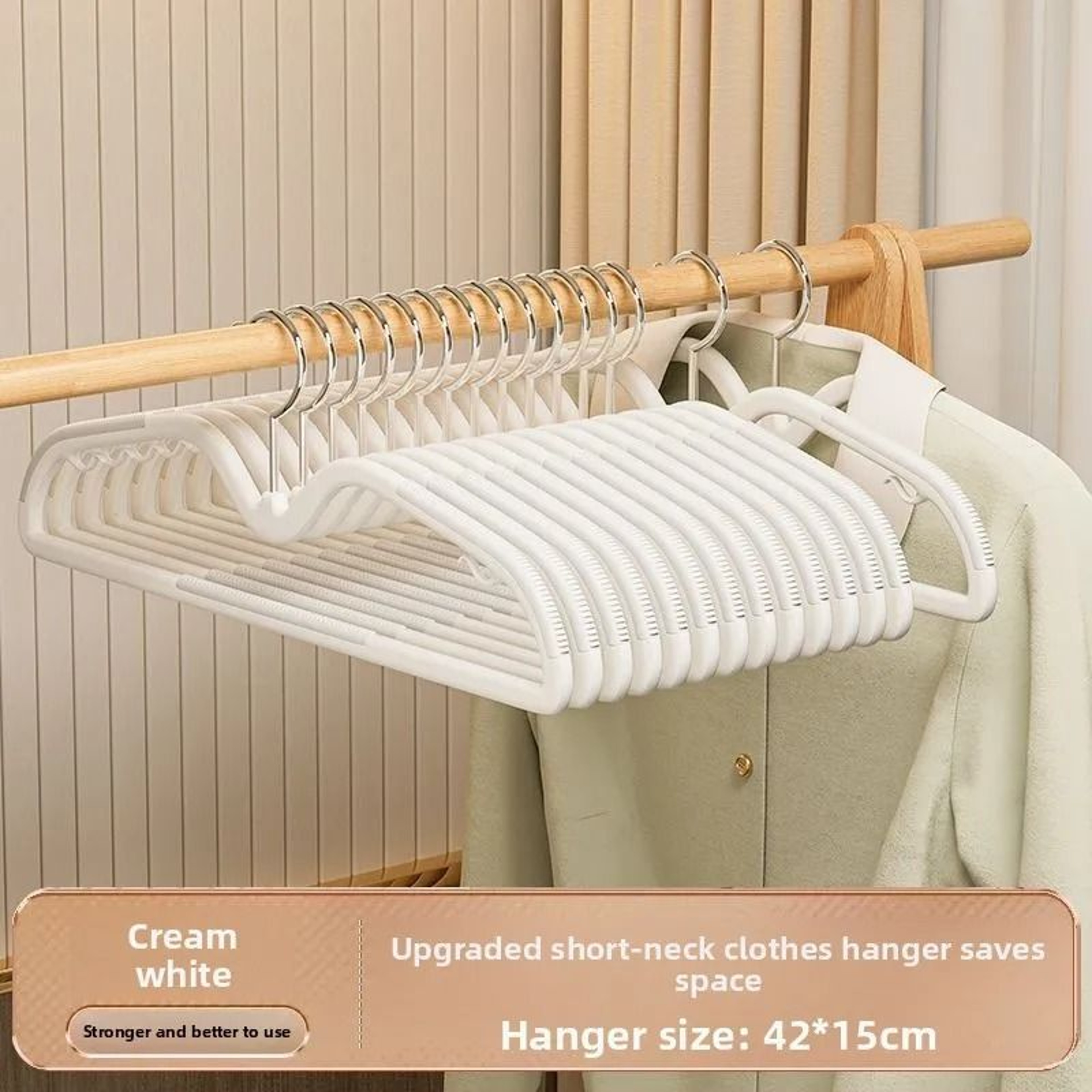 Anti Slip Plastic Clothes Hangers Set 10 Pcs 6
