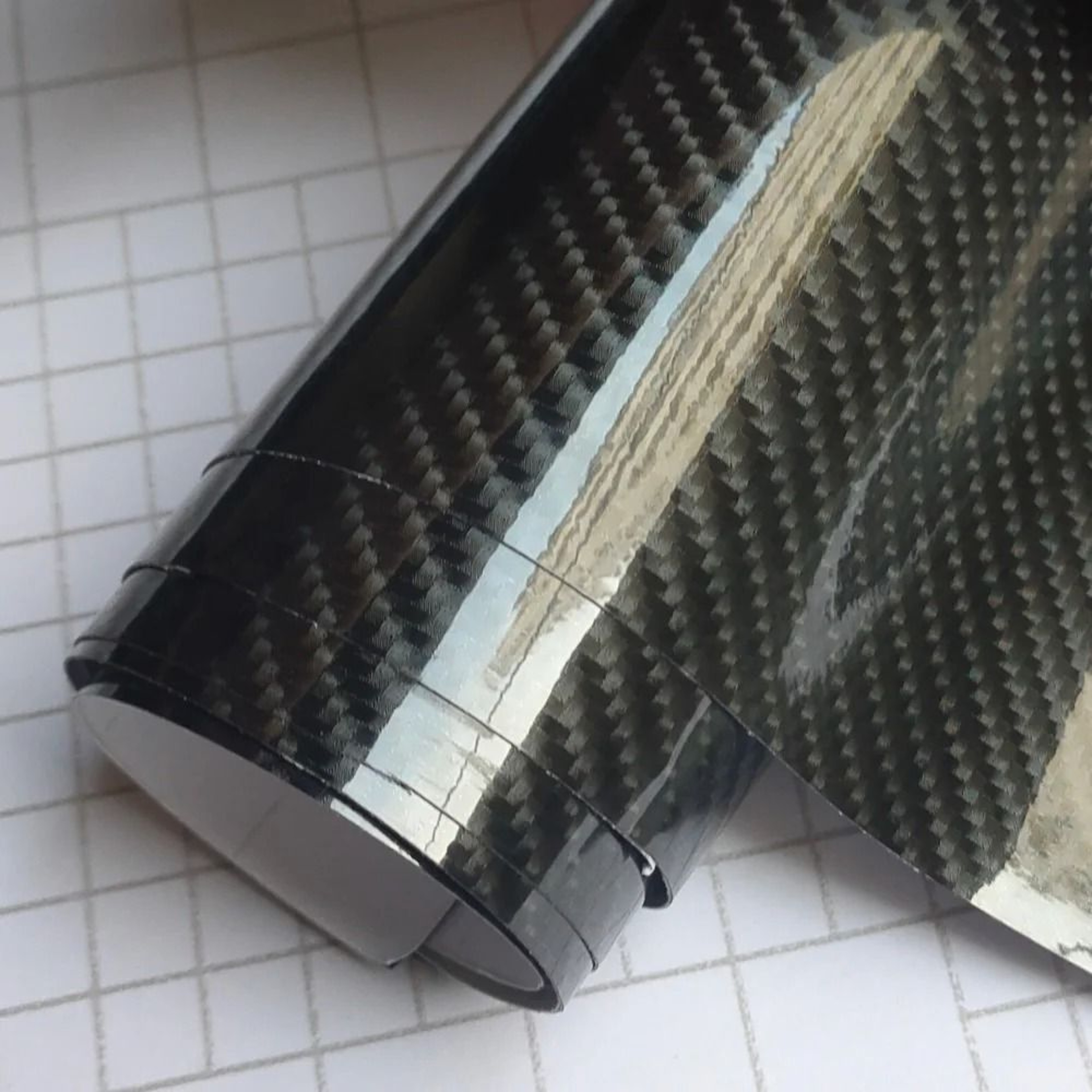 Black Matte Carbon Fiber Vinyl Film Wrap 3