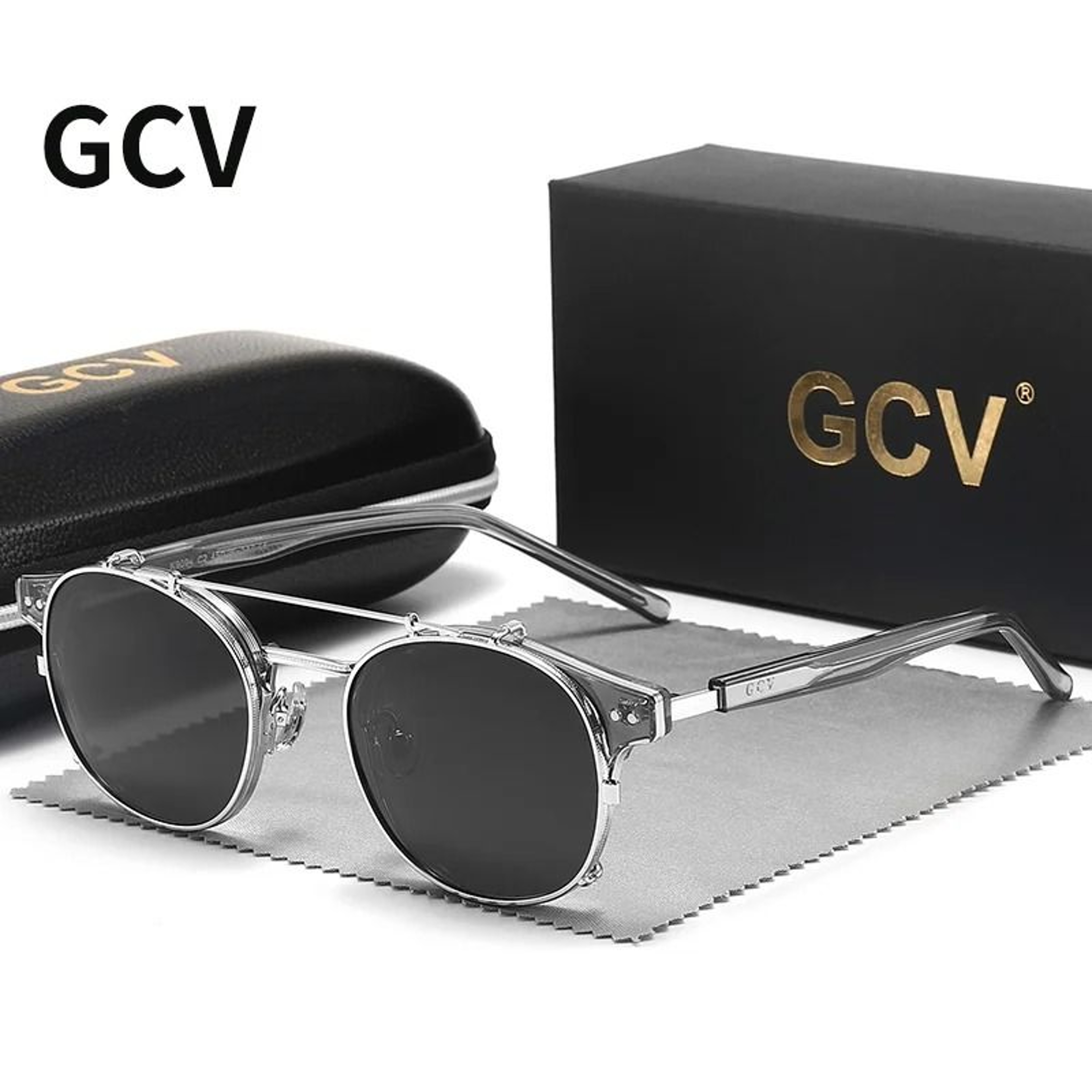 Double Layer Removable Lens Gothic Steampunk Sunglasses 10