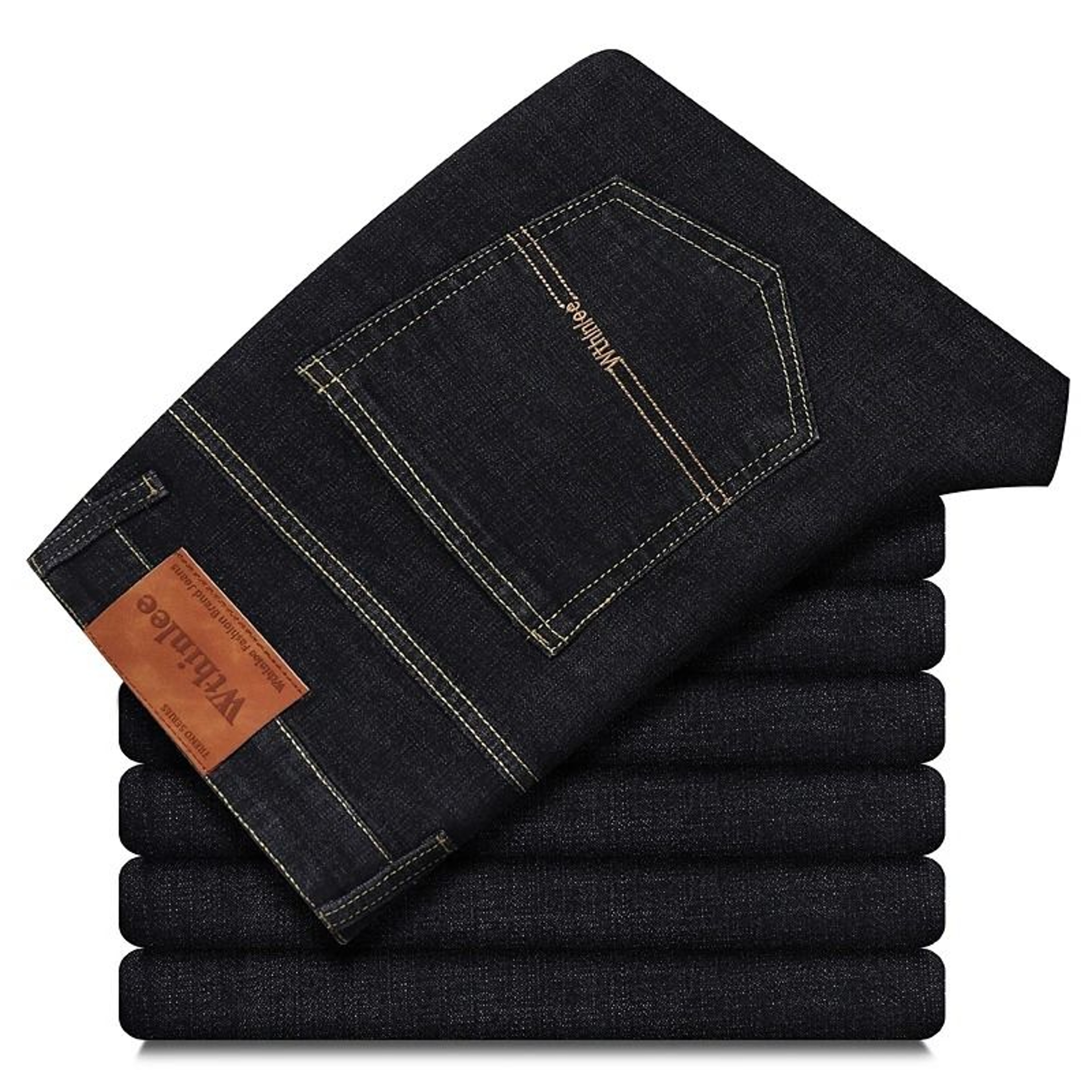 Wthinlee New Business Mens Jeans Casual Straight Stretch Denim Trousers 10