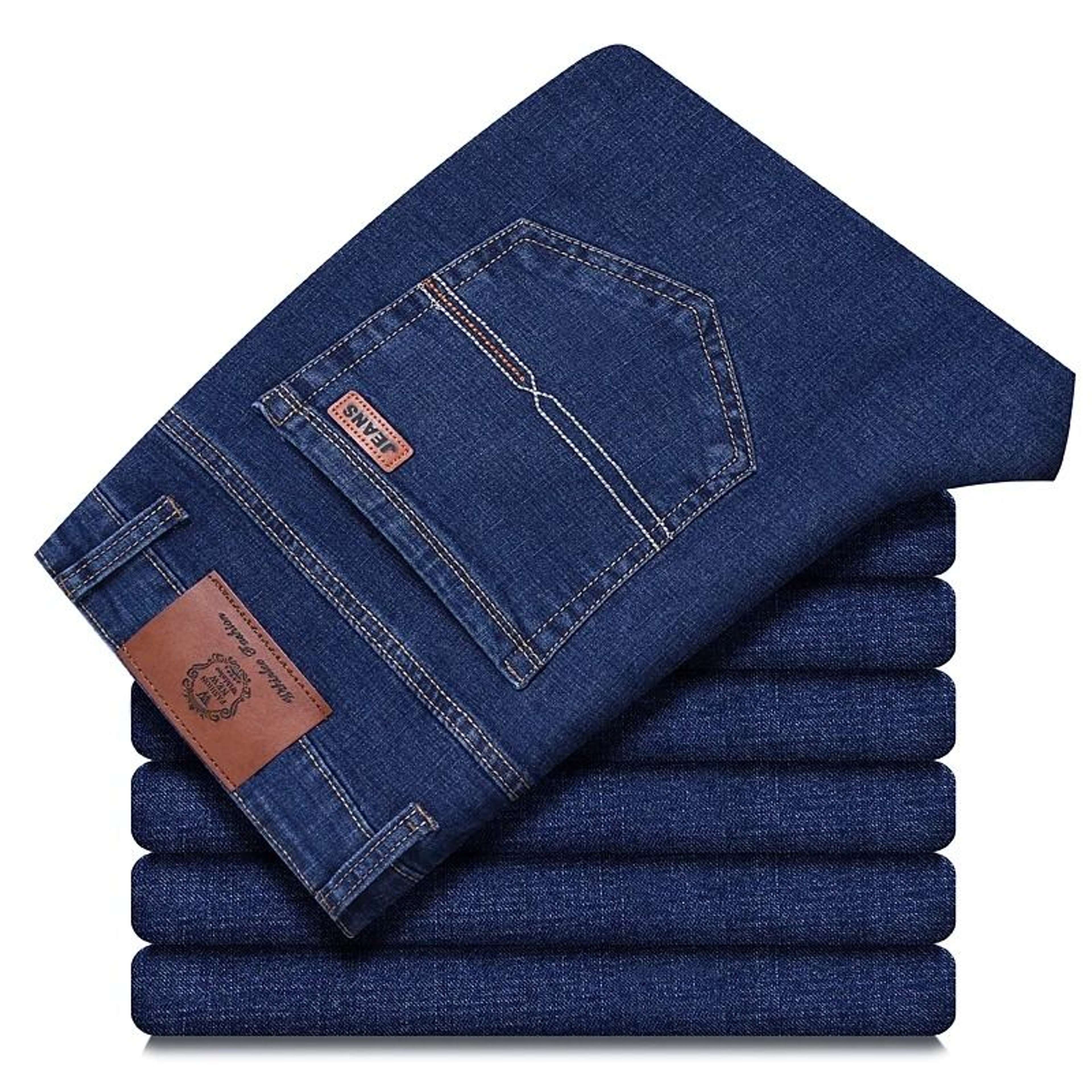 Wthinlee New Business Mens Jeans Casual Straight Stretch Denim Trousers 12