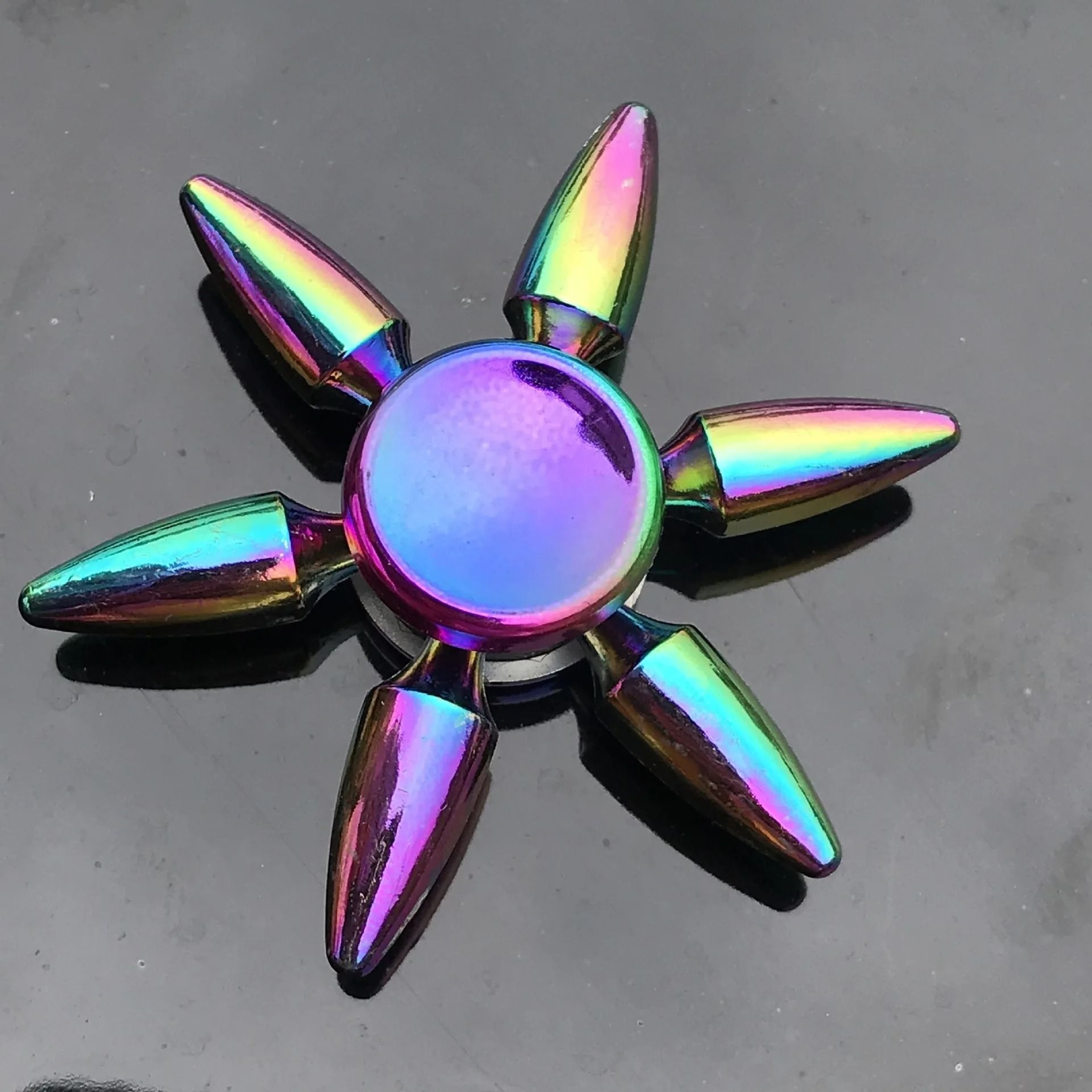 Metal Rainbow Gradient Fidget Spinner With Silent Bearing 11