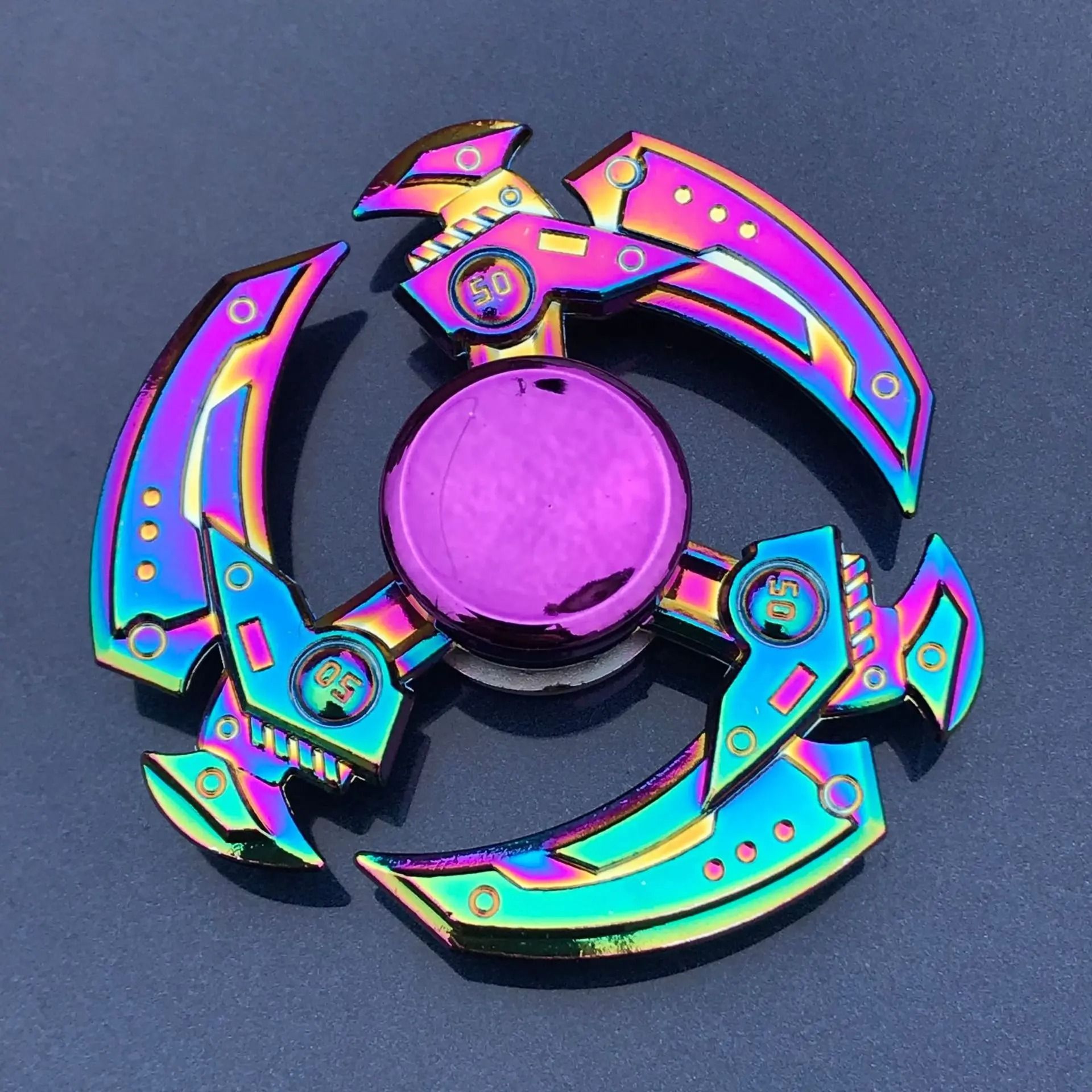Metal Rainbow Gradient Fidget Spinner With Silent Bearing 13