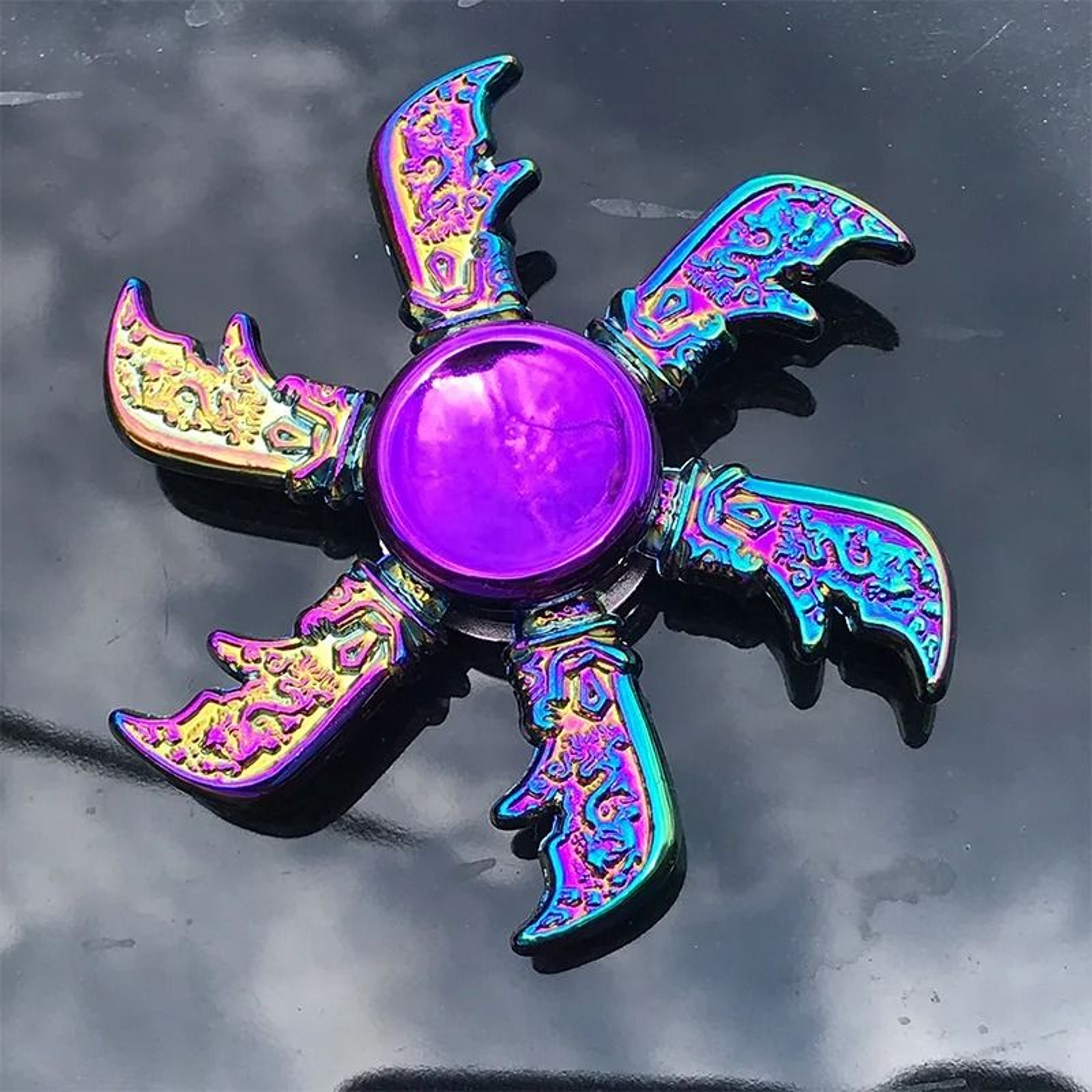 Metal Rainbow Gradient Fidget Spinner With Silent Bearing 17