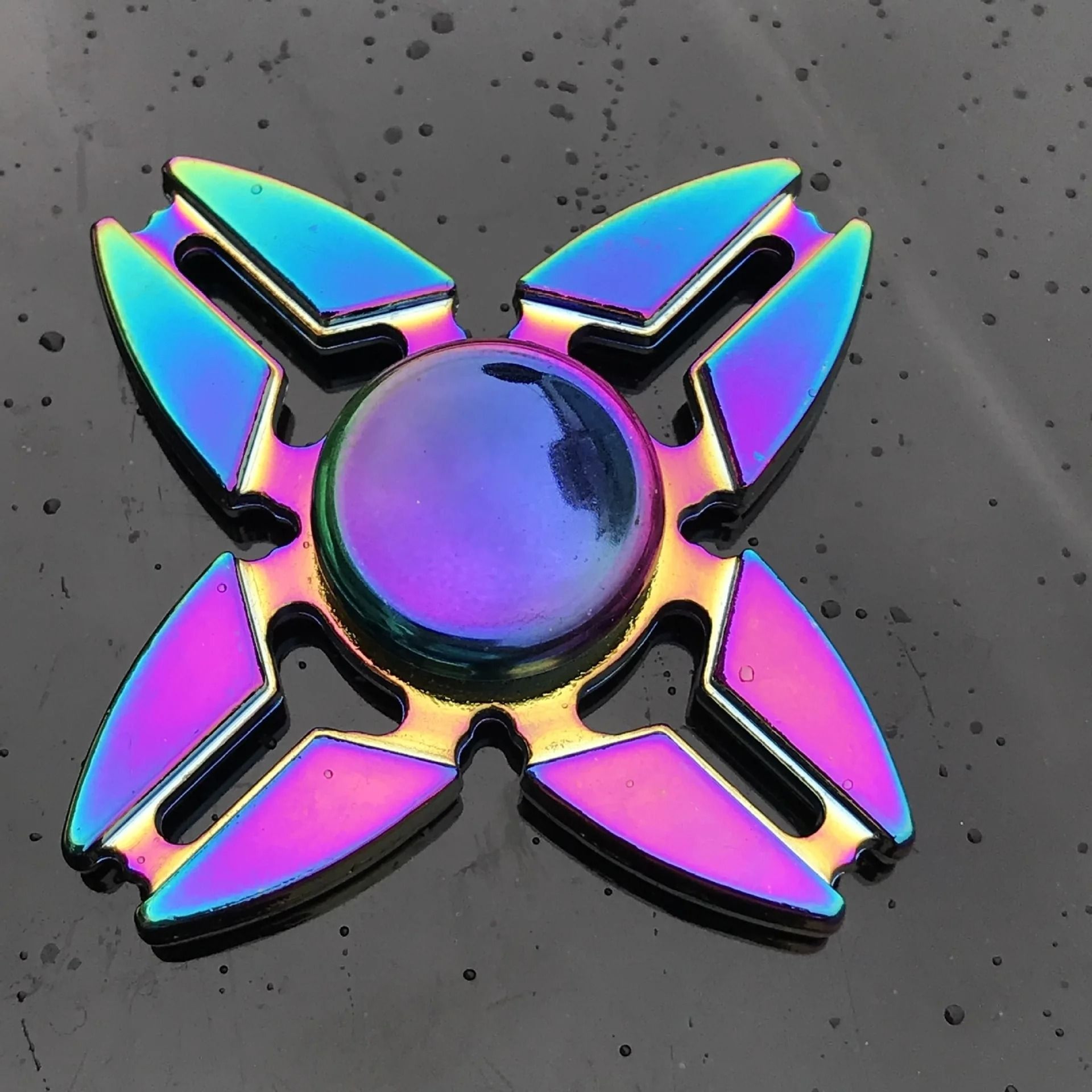 Metal Rainbow Gradient Fidget Spinner With Silent Bearing 26