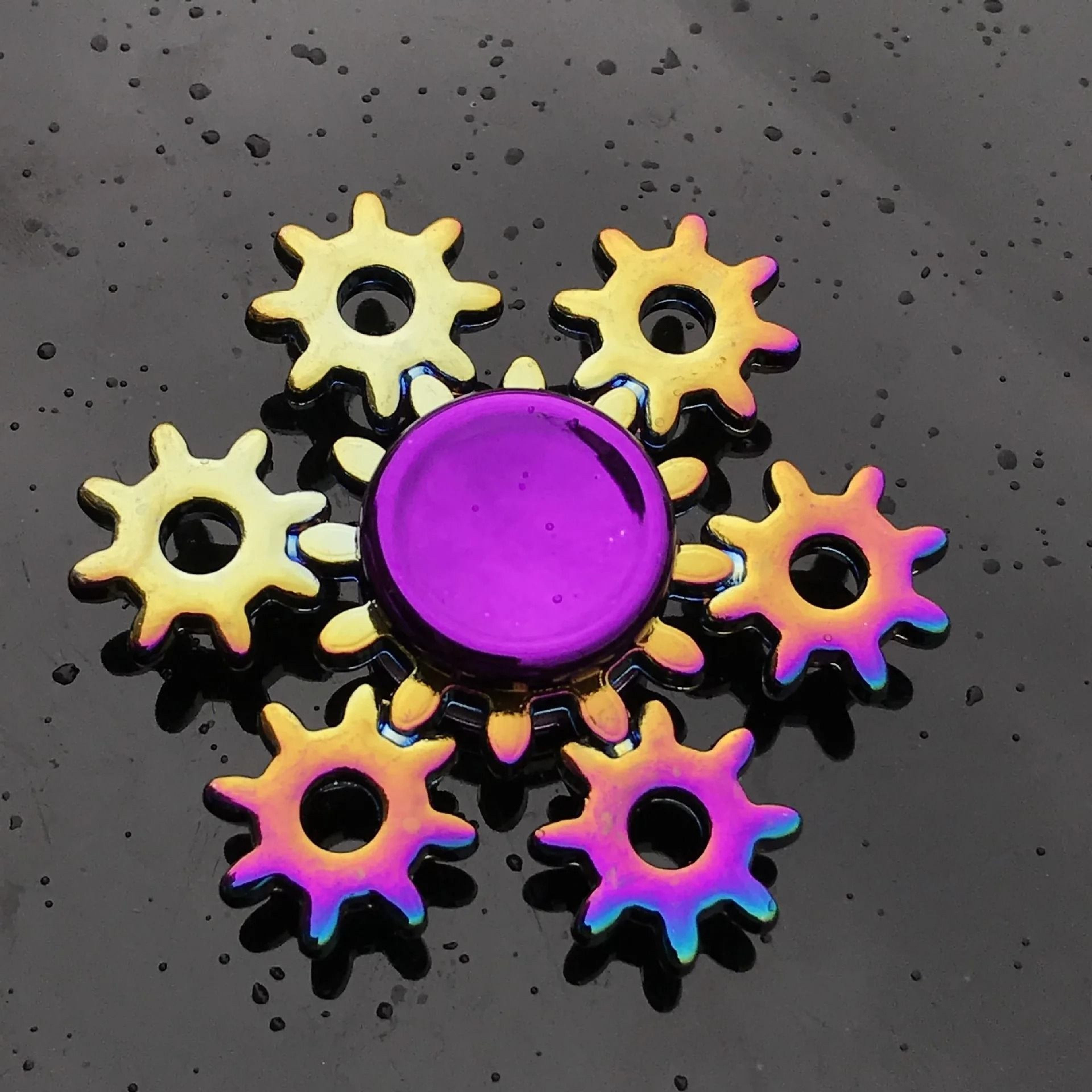 Metal Rainbow Gradient Fidget Spinner With Silent Bearing 28