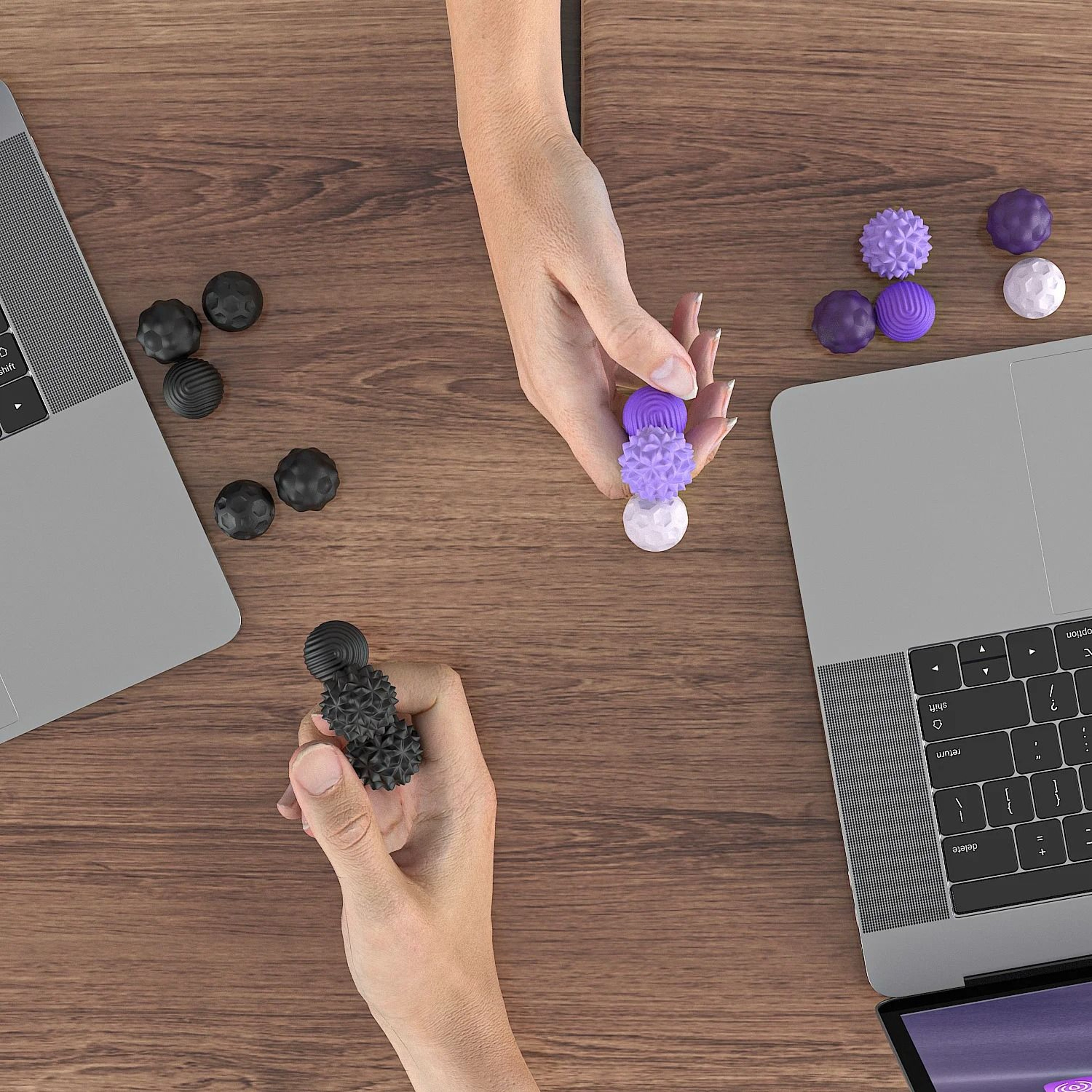 Silicone Magnetic Sensory Fidget Balls Set For Anxiety And Stress Relief 5