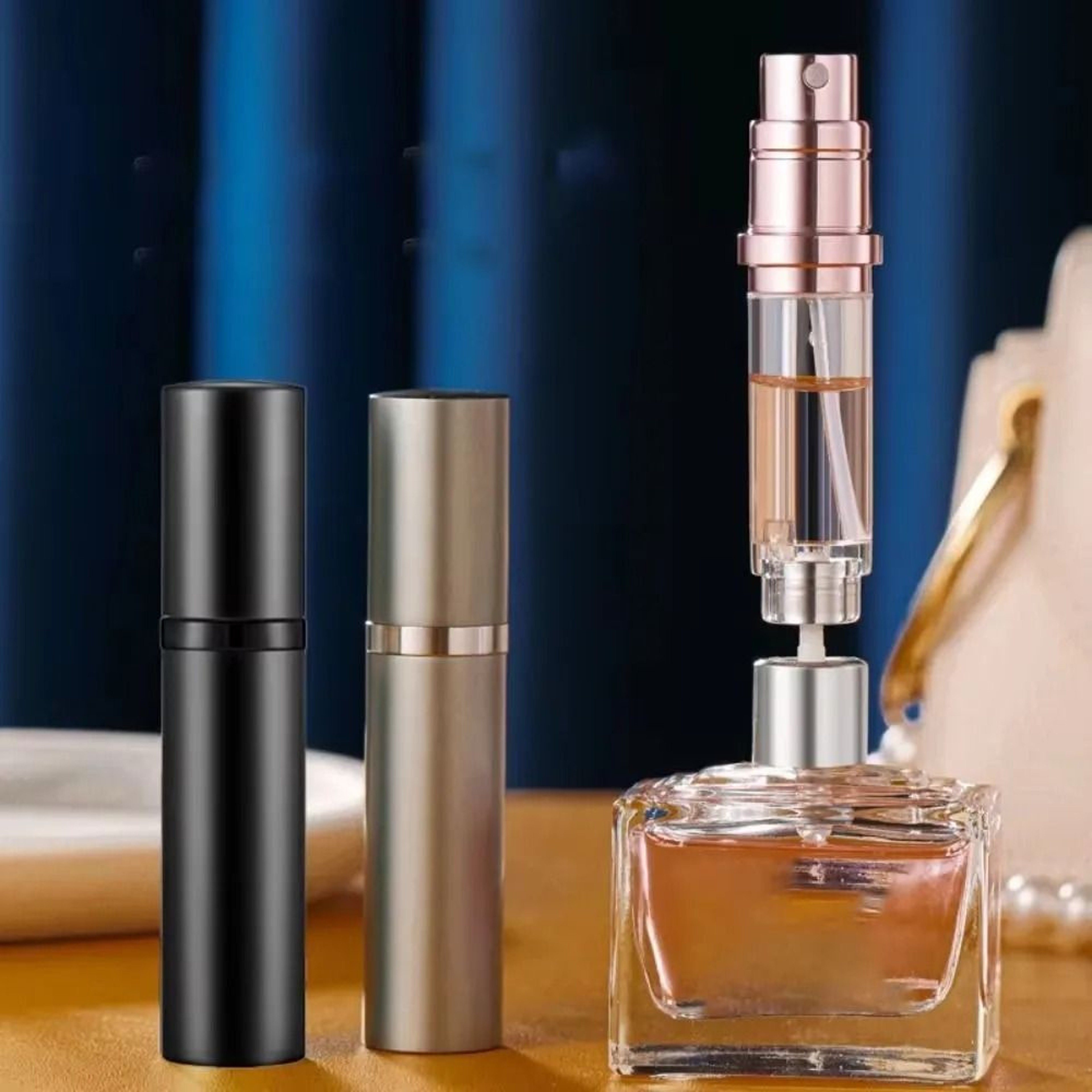 5 ML Mini Aluminum Spray Refillable Perfume Atomizer 0