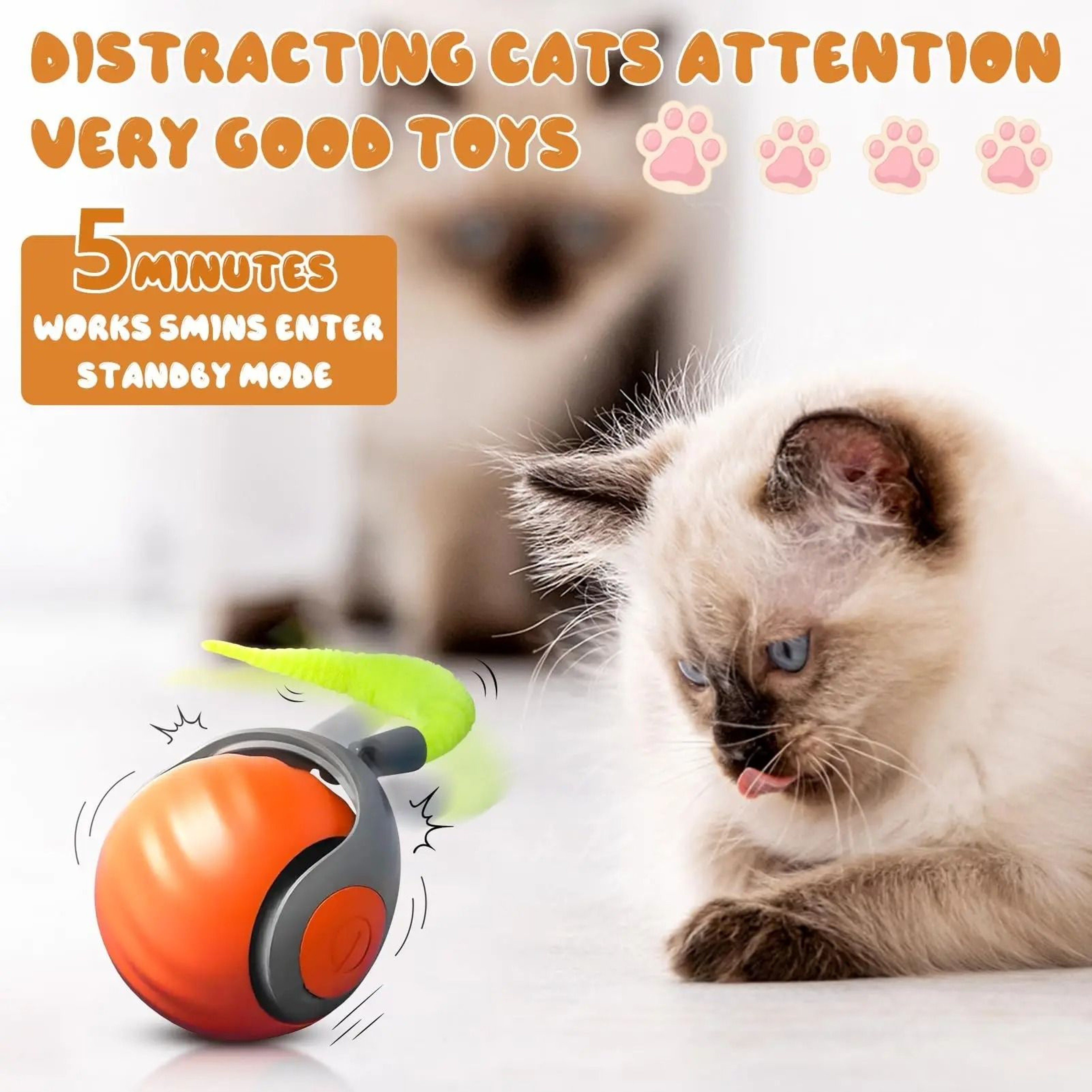 NewSpeedy Tail 20 Interactive Cat Toy Ball 4