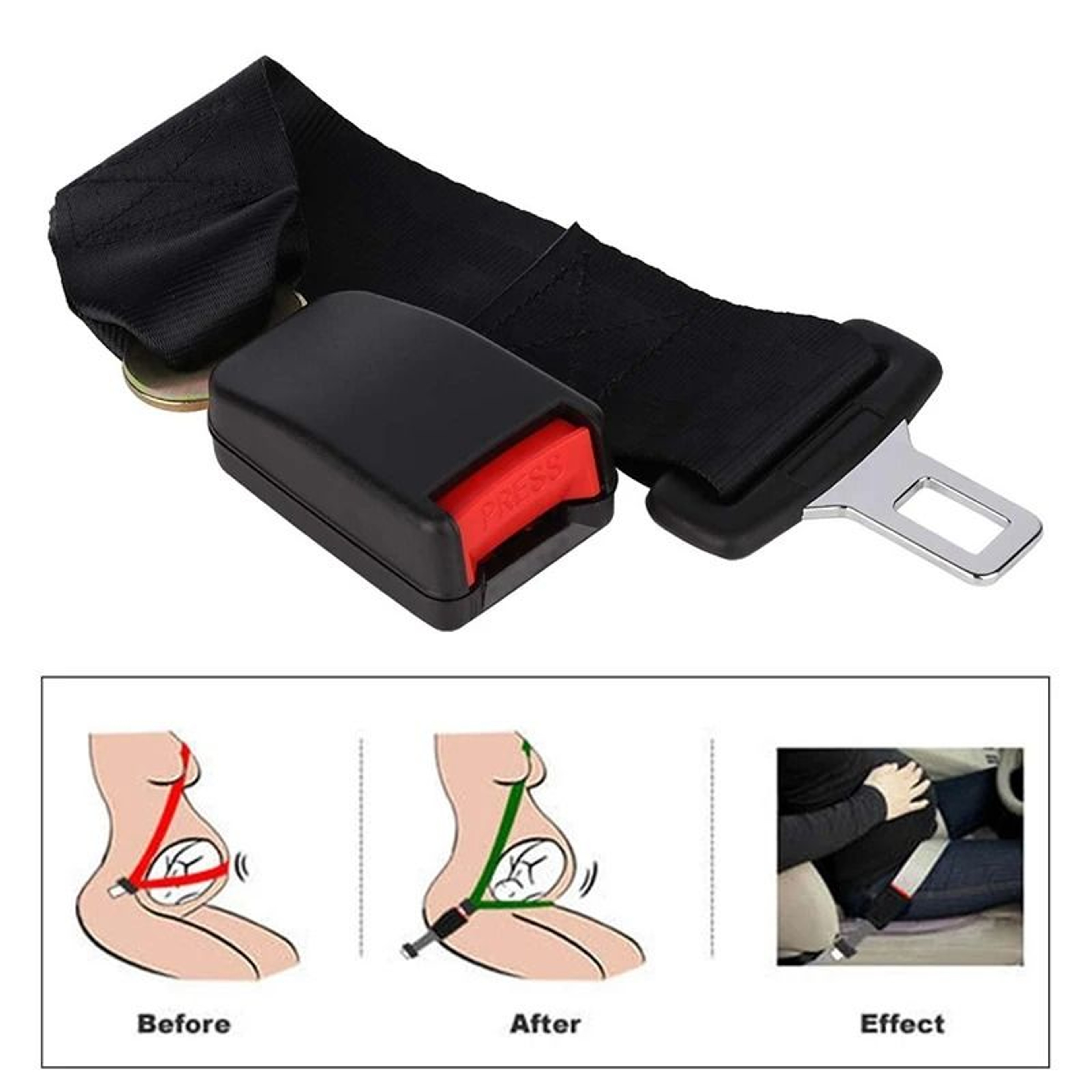 Universal 23 Cm Seat Belt Extension Buckle Clip Safety Expander 5