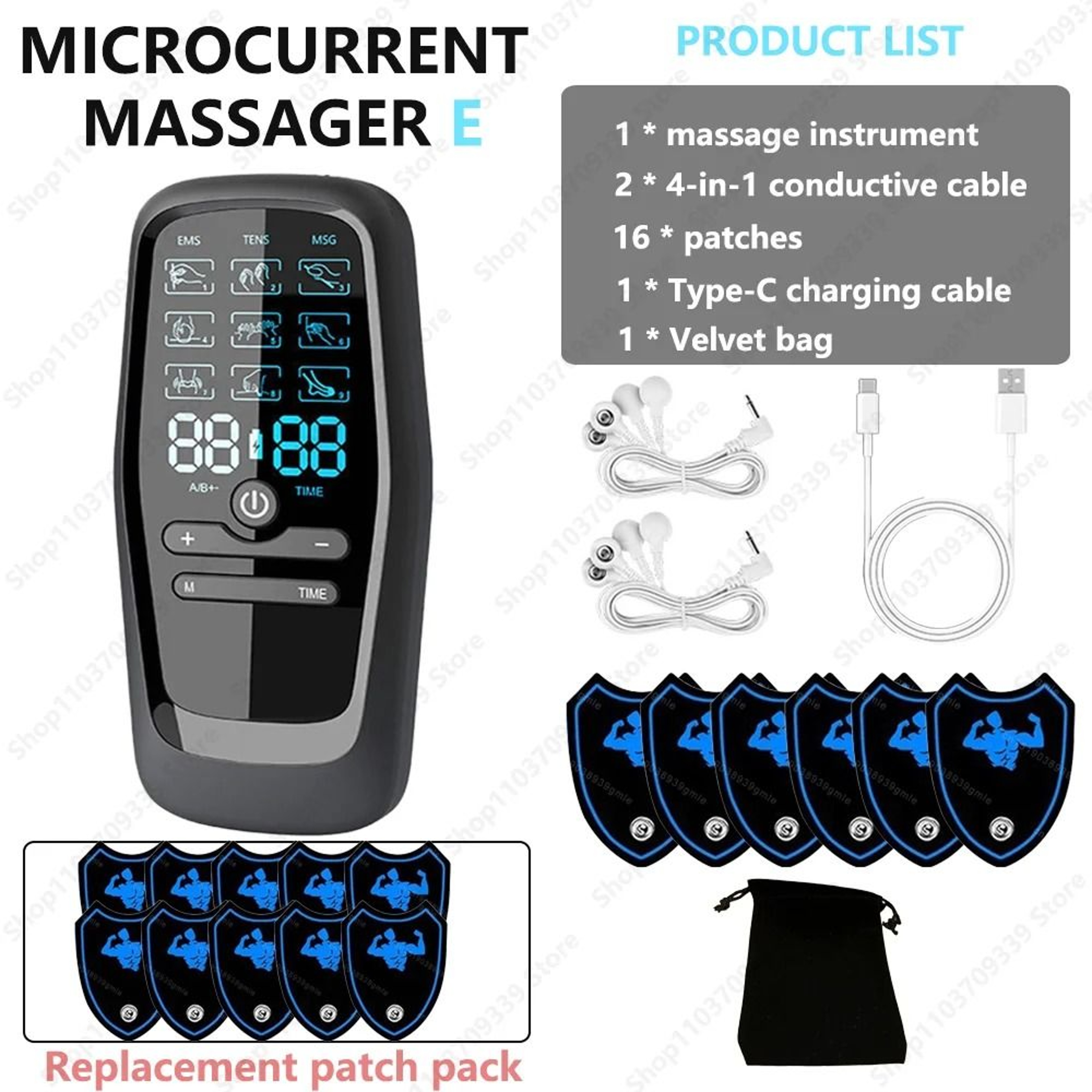 EMS TENS High Frequency Muscle Stimulator Pulse Body Massager 10