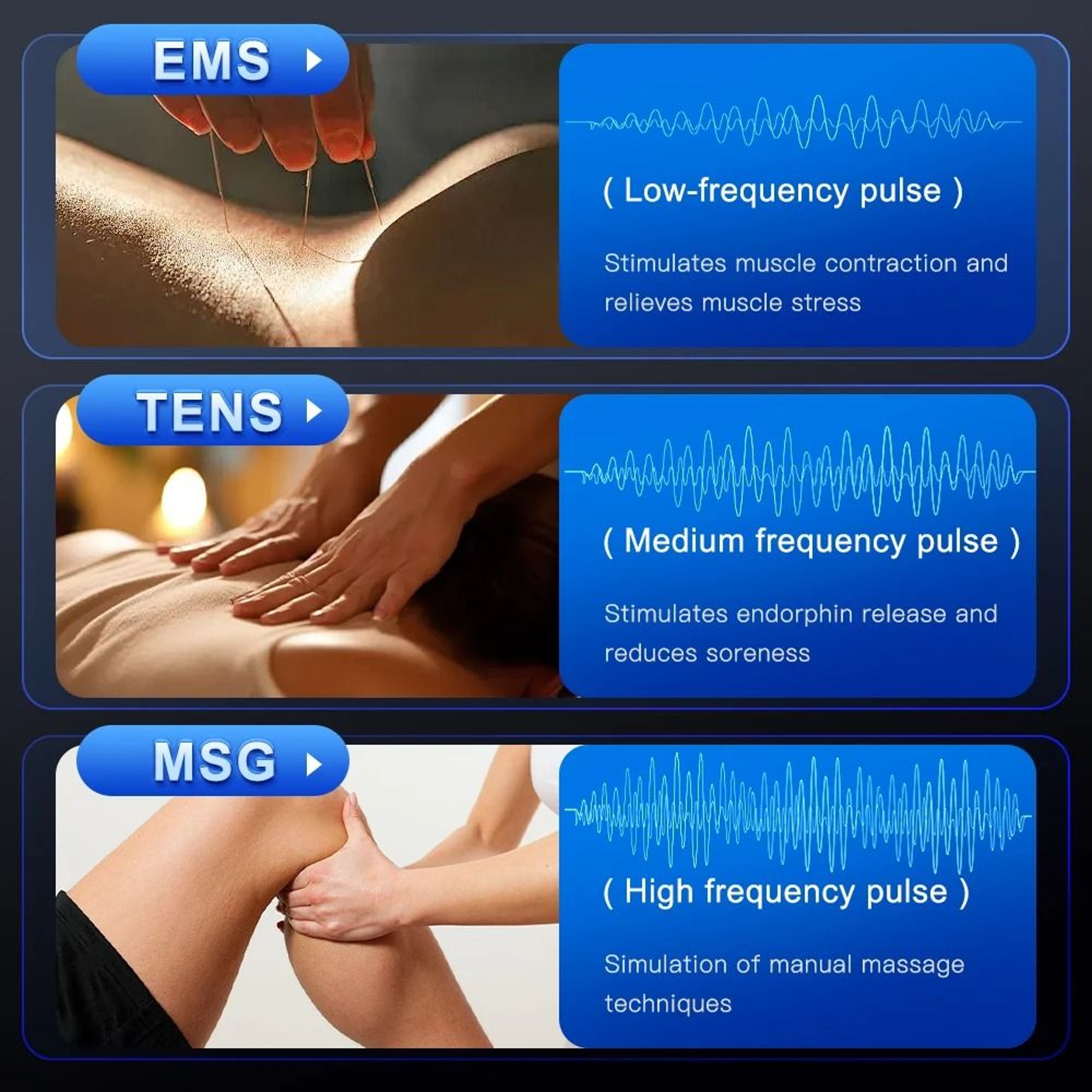 EMS TENS High Frequency Muscle Stimulator Pulse Body Massager 5