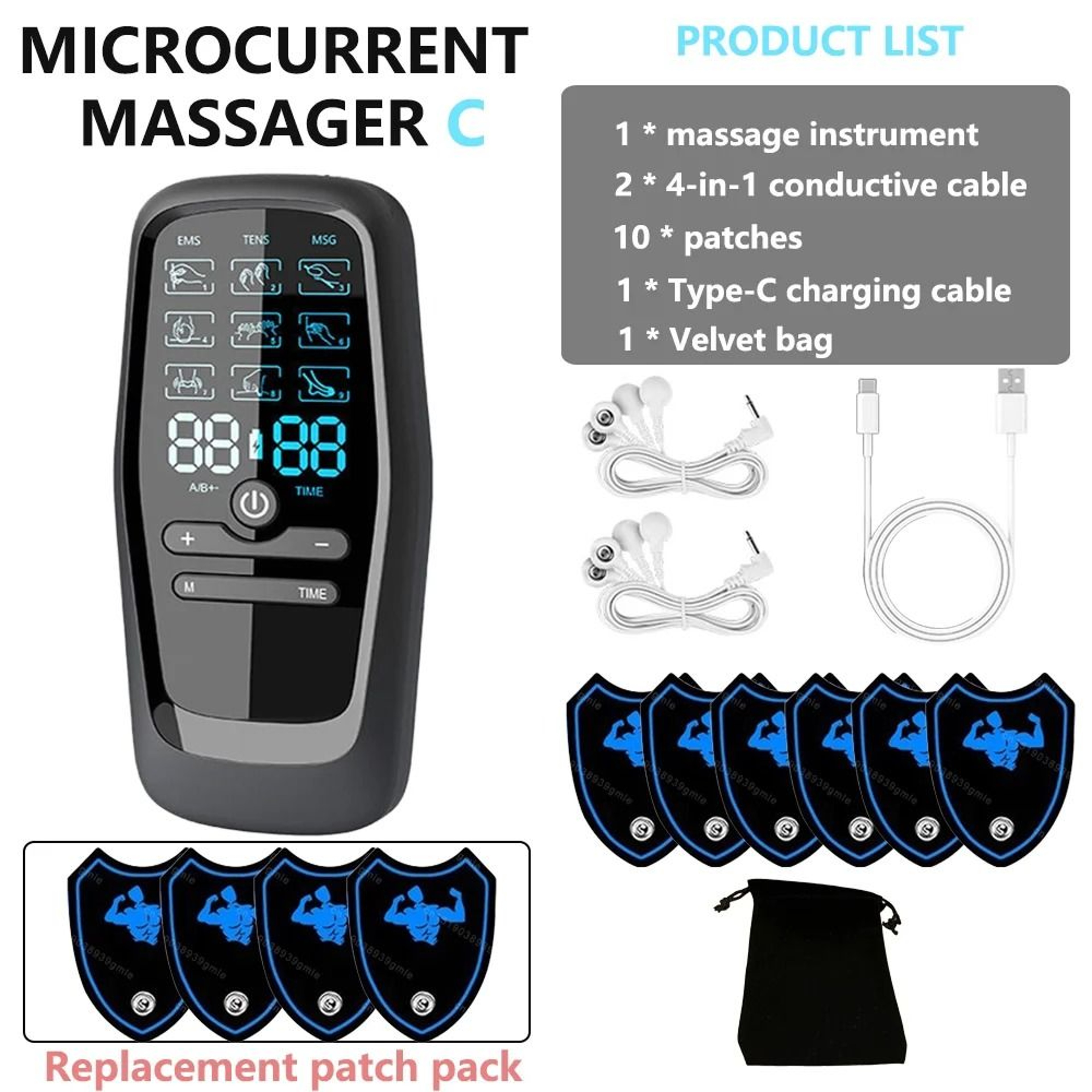 EMS TENS High Frequency Muscle Stimulator Pulse Body Massager 8