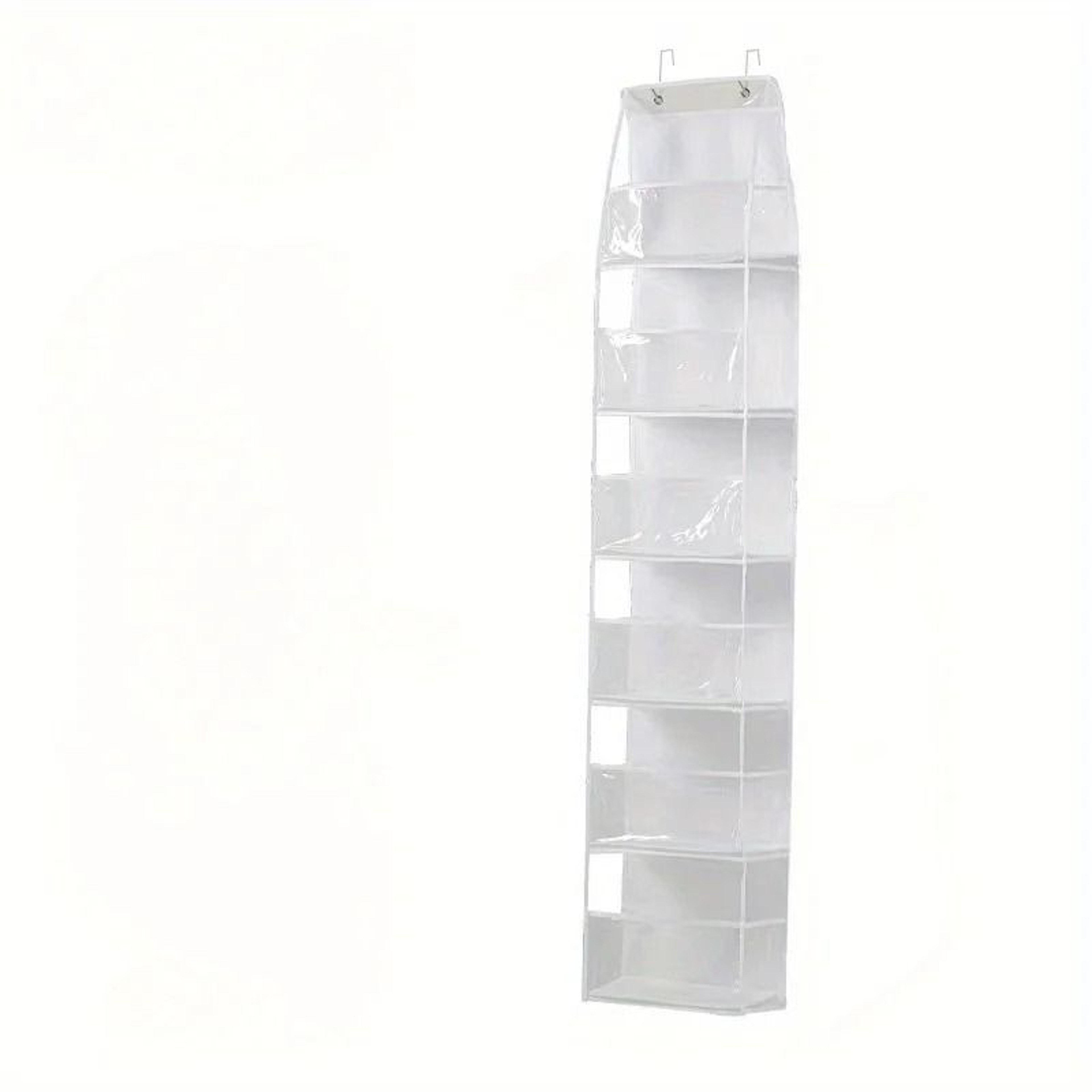 Door Mounted Yarn Storage Organizer For Knitting And Crochet With Transparent Bags And Hooks 7