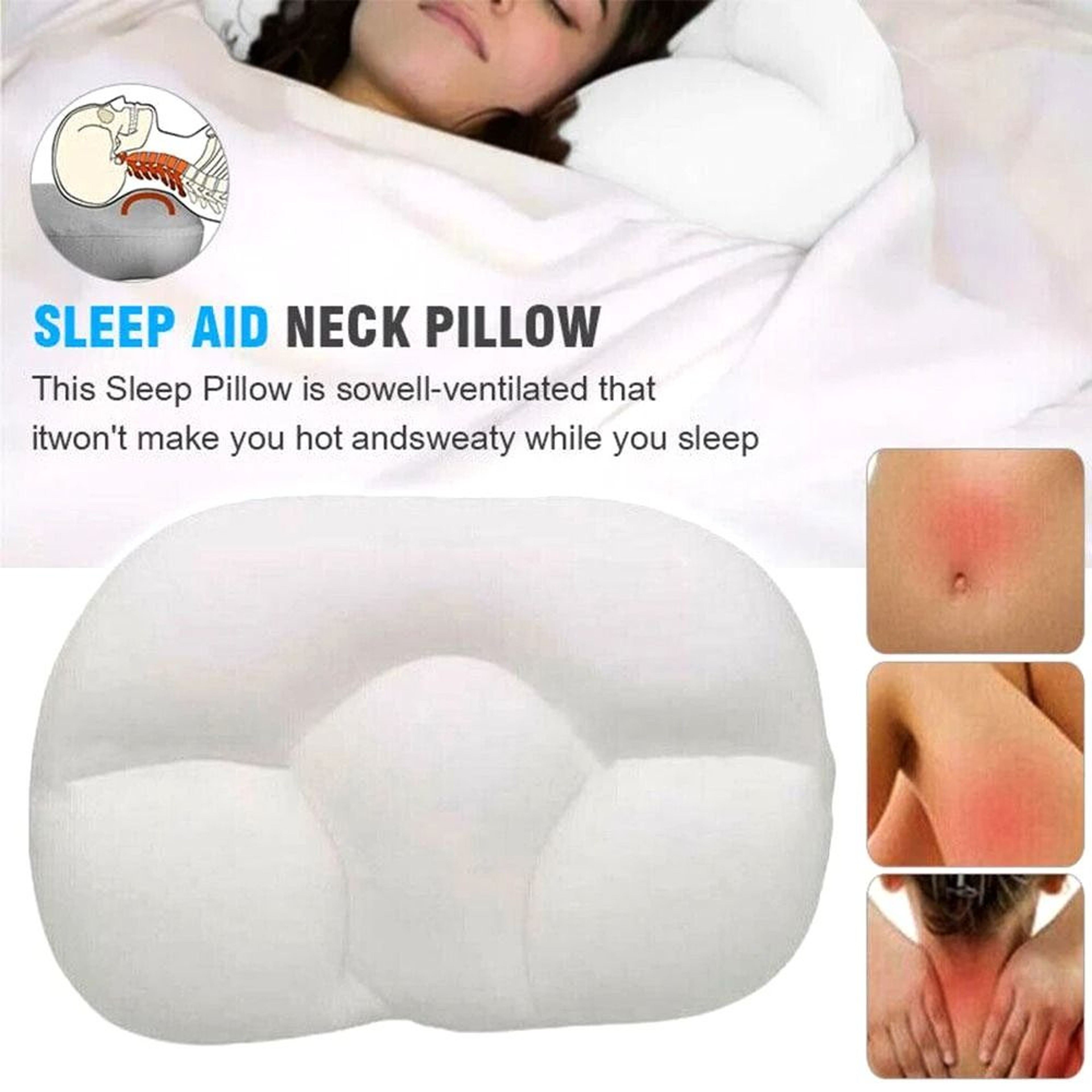 Neck Massager Cervical Traction Pillow For Sleep Support 3
