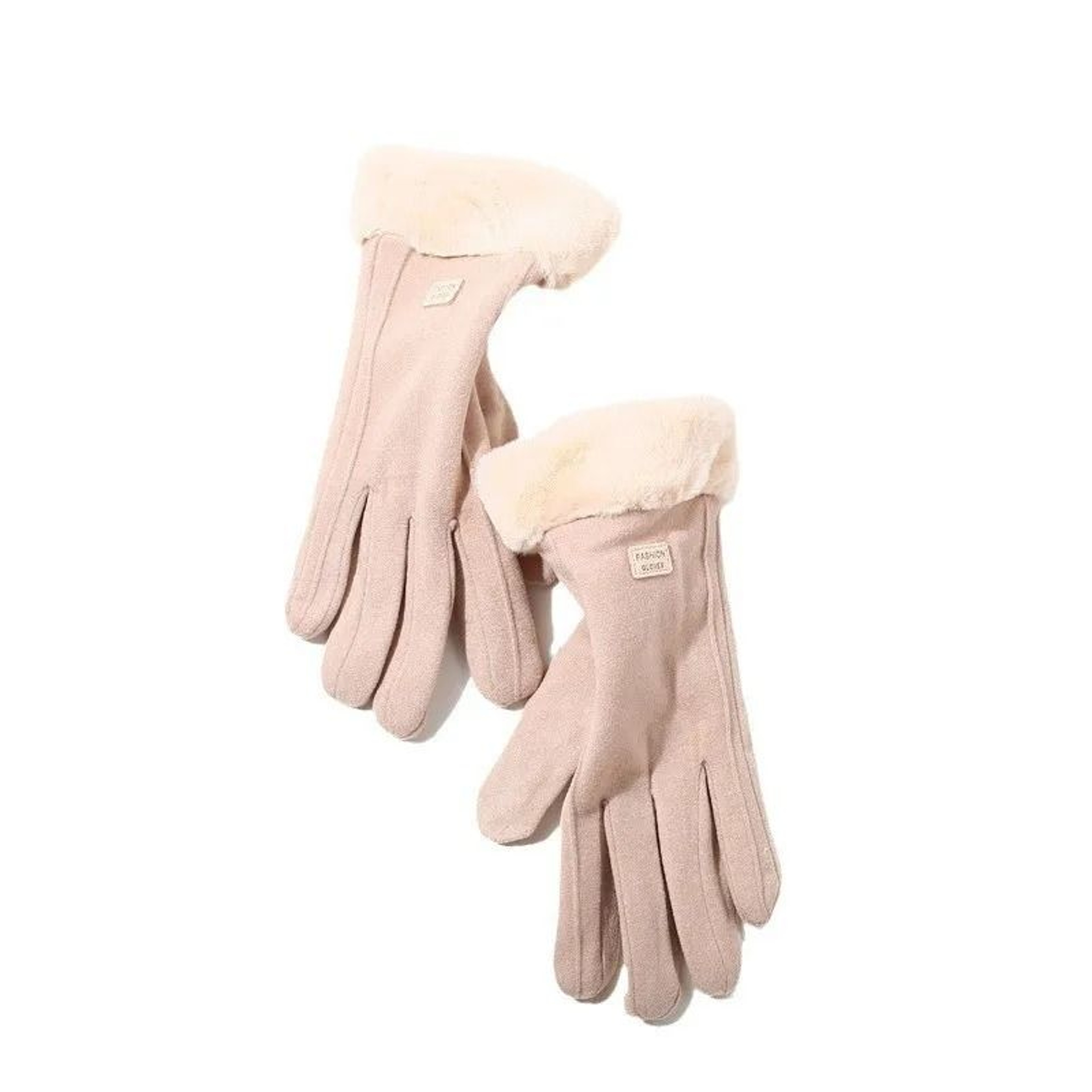 Women Winter Plush Suede Touchscreen Gloves Warm Fashion Mittens 6