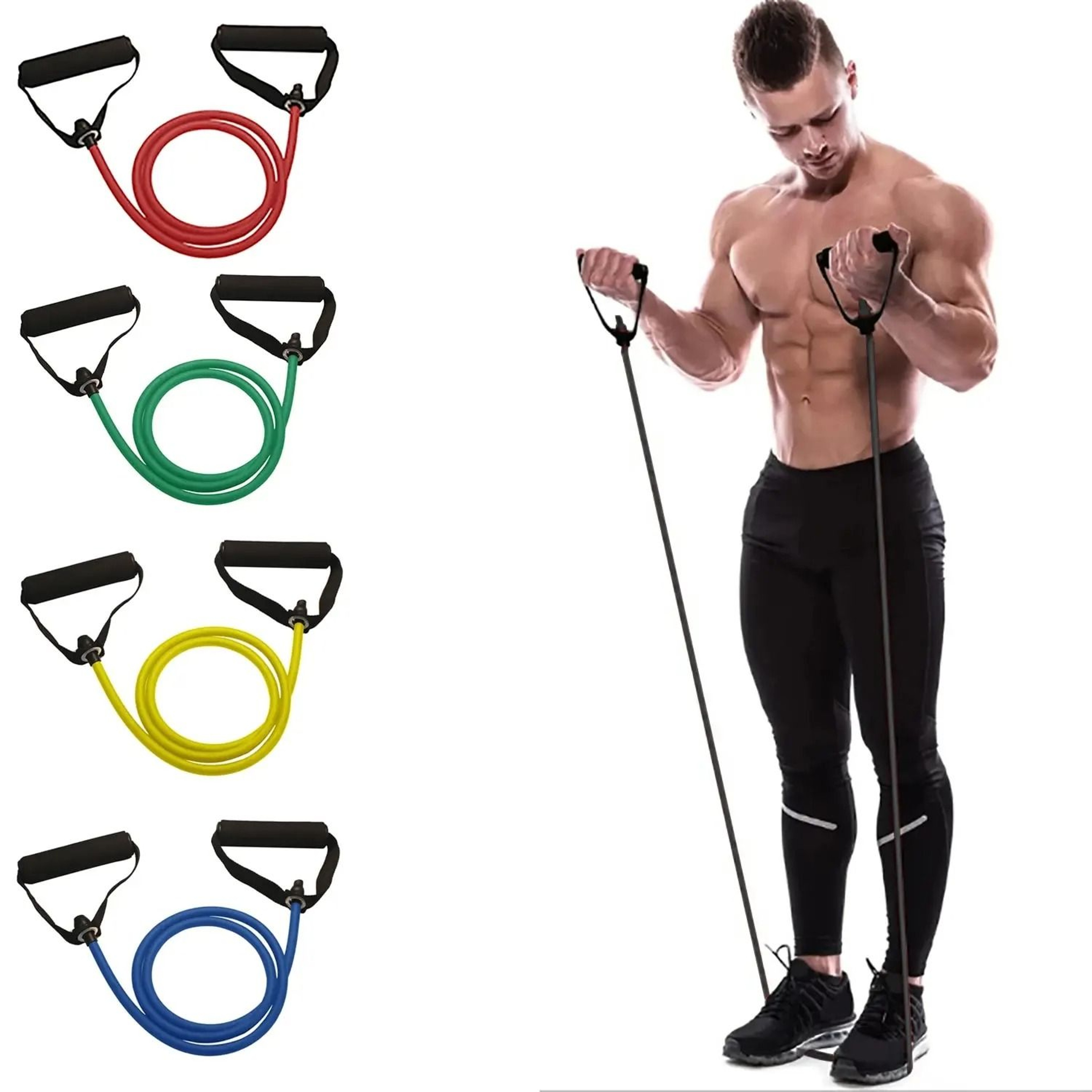 Resistance Bands With Handles For Strength Training Home Workout 0