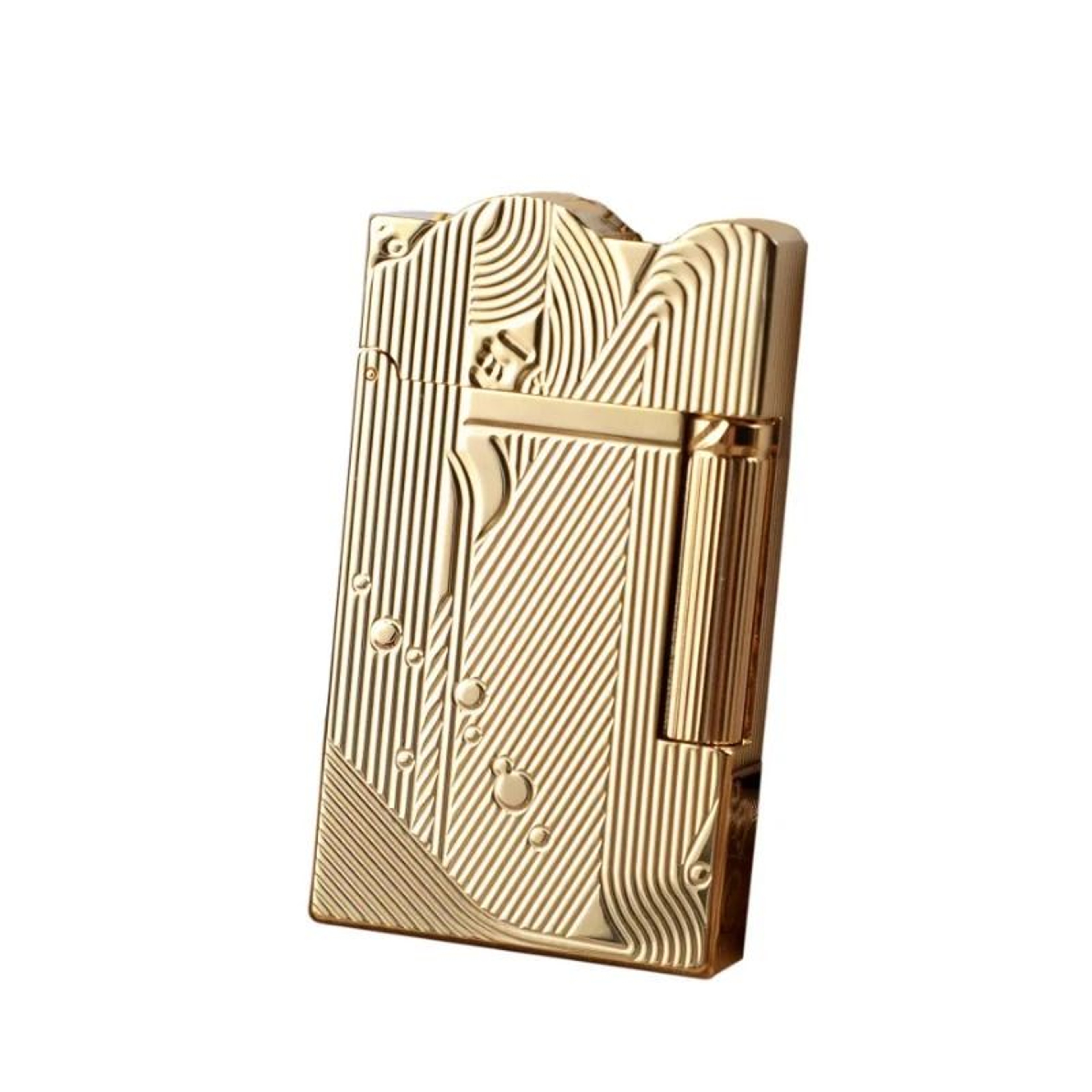 Gold Mermaid Pattern Vintage Pure Copper Gas Lighter 5