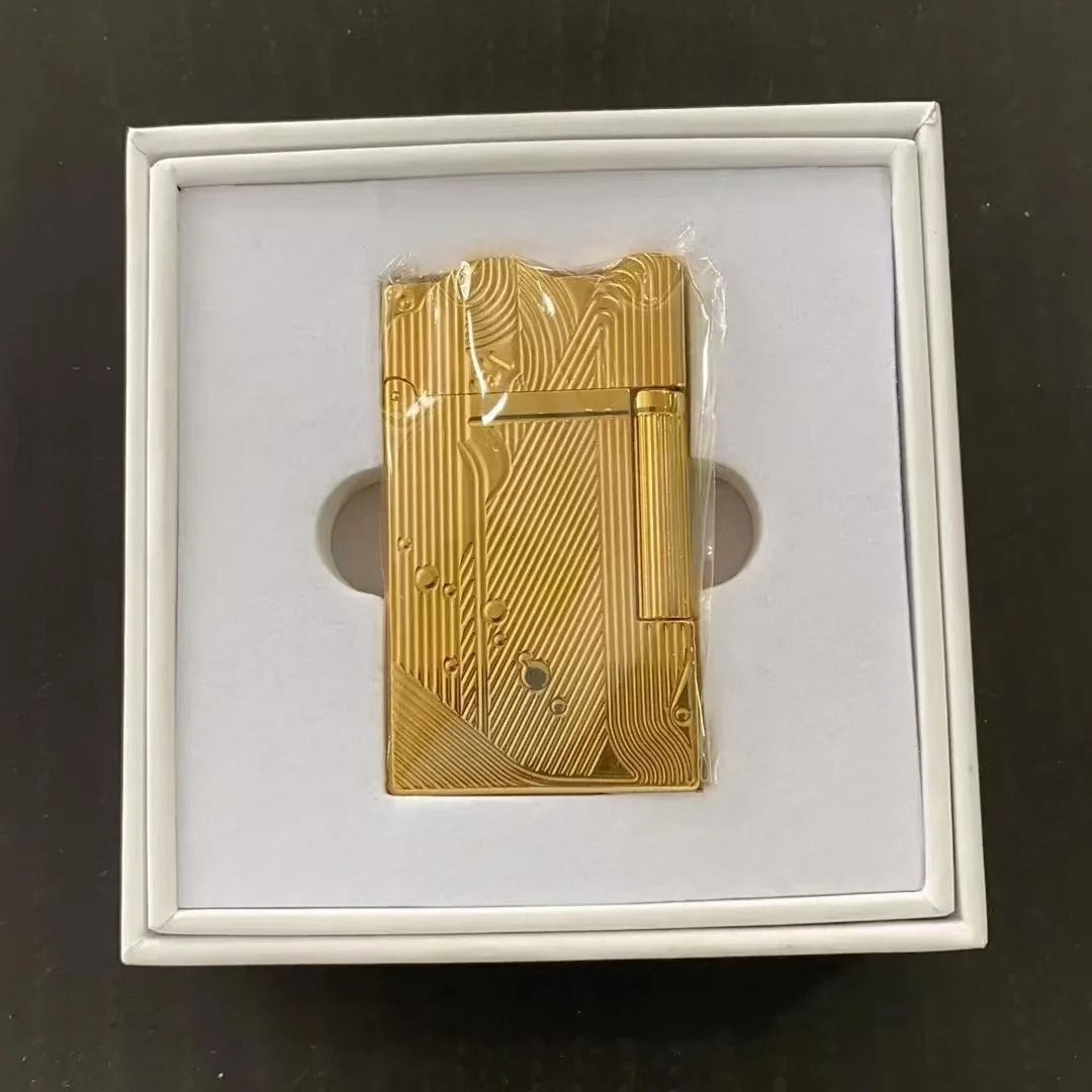 Gold Mermaid Pattern Vintage Pure Copper Gas Lighter 7