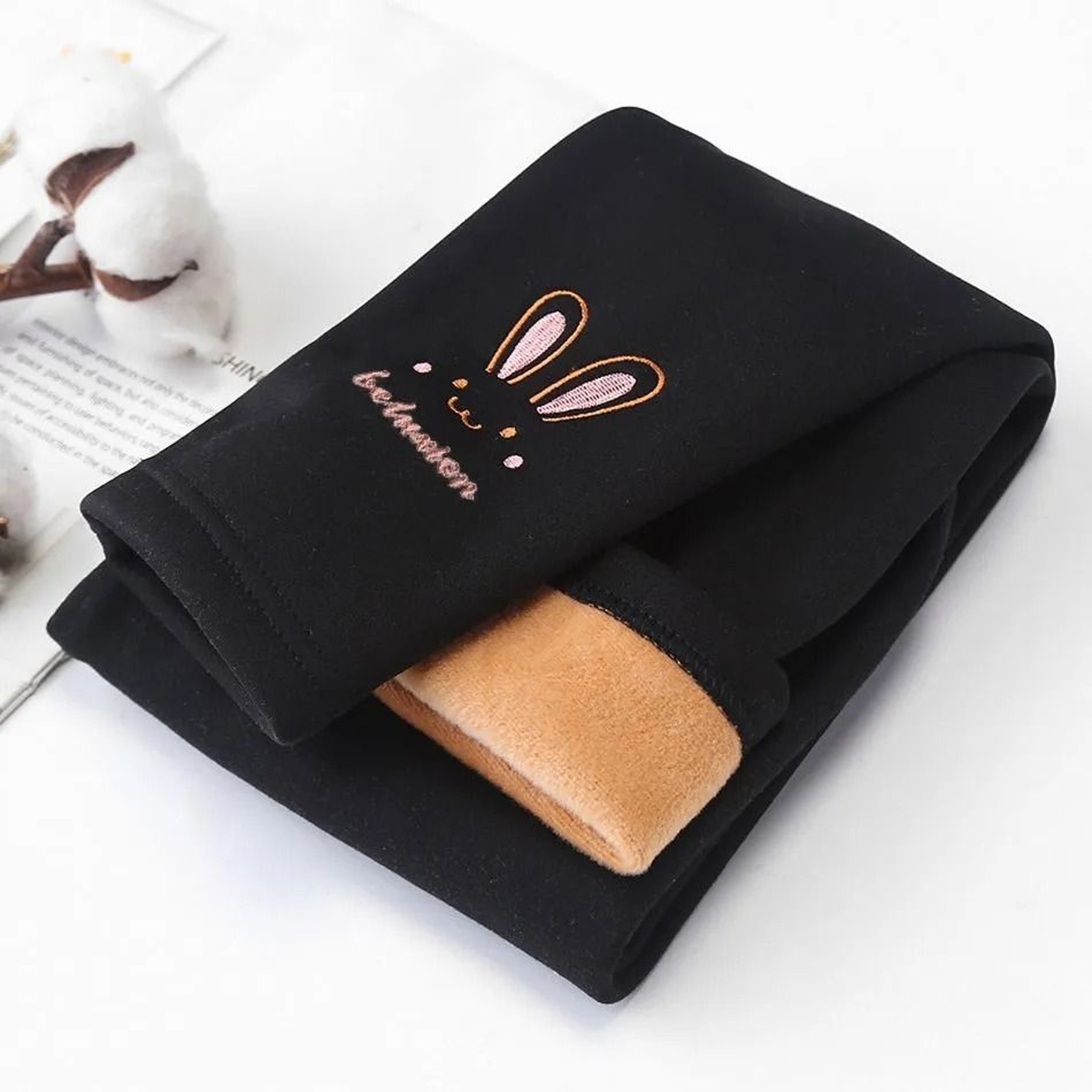 Girls Fleece Lined Bunny Leggings For Ages 3 To 8 Warm Thermal Pants For Winter 8