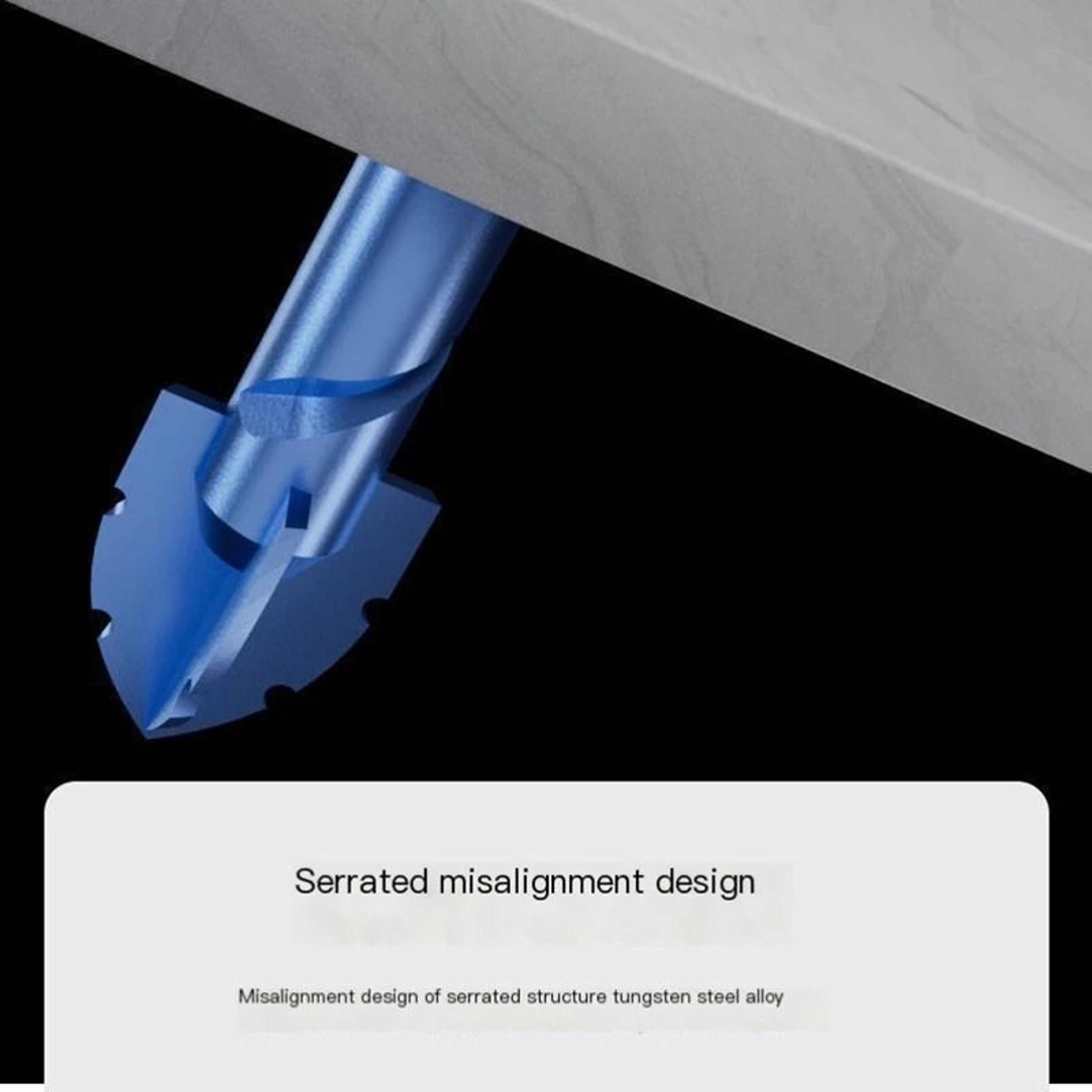 Four Edge Serrated Drill Bit Set For Tile Glass Concrete 5