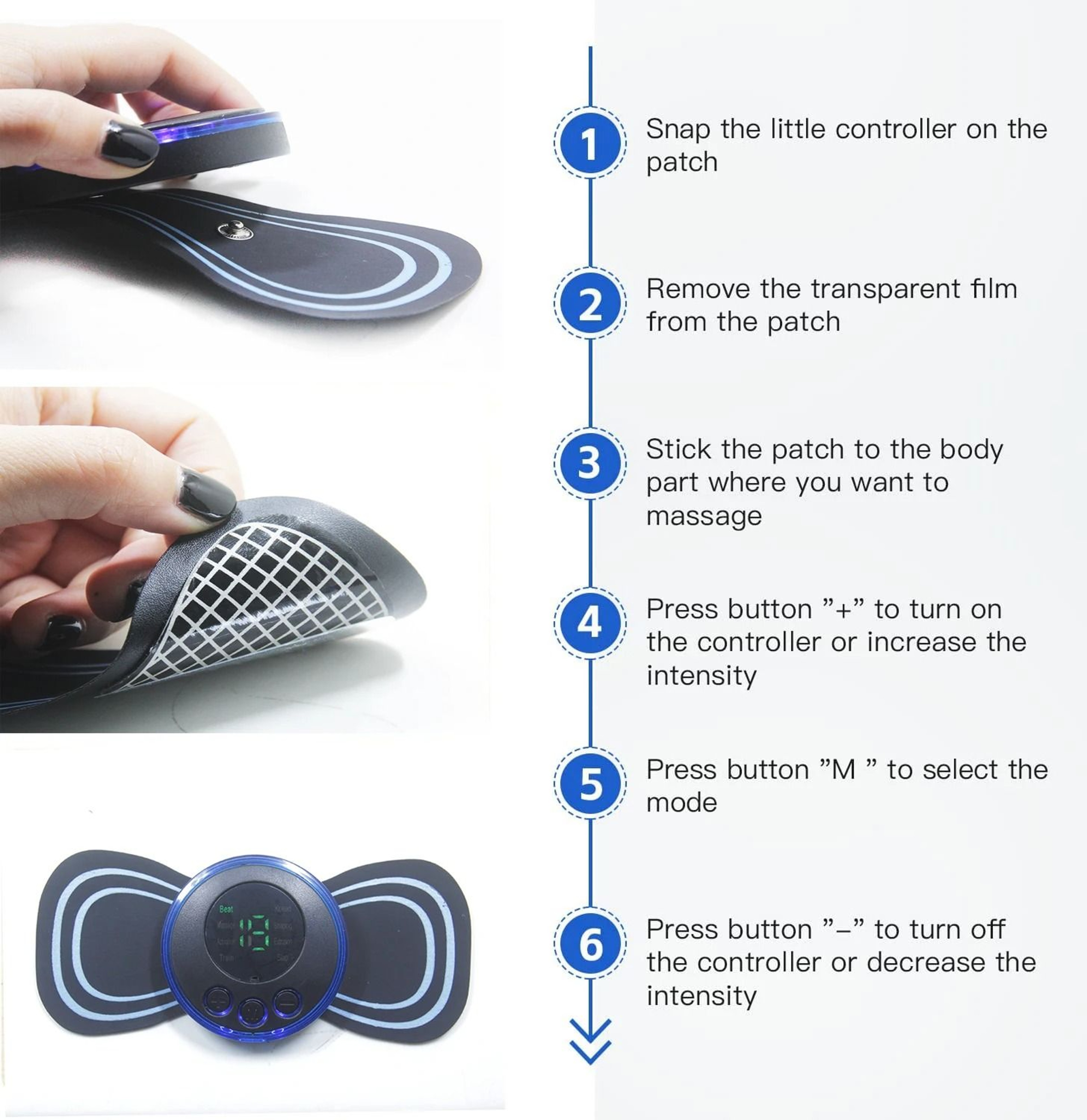 Electronic Massage Pen Three Piece Full Body Relaxation Set 4