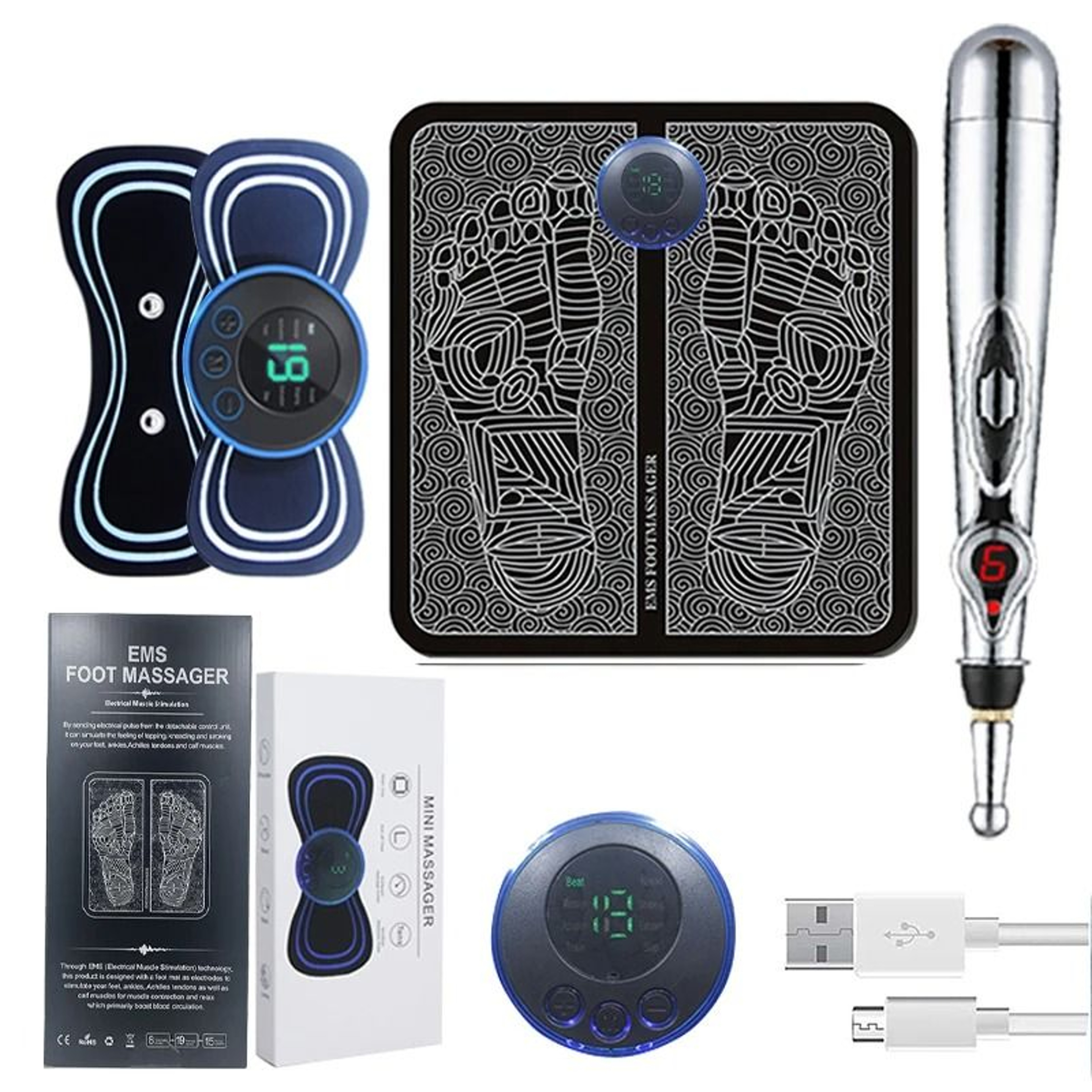 Electronic Massage Pen Three Piece Full Body Relaxation Set 6