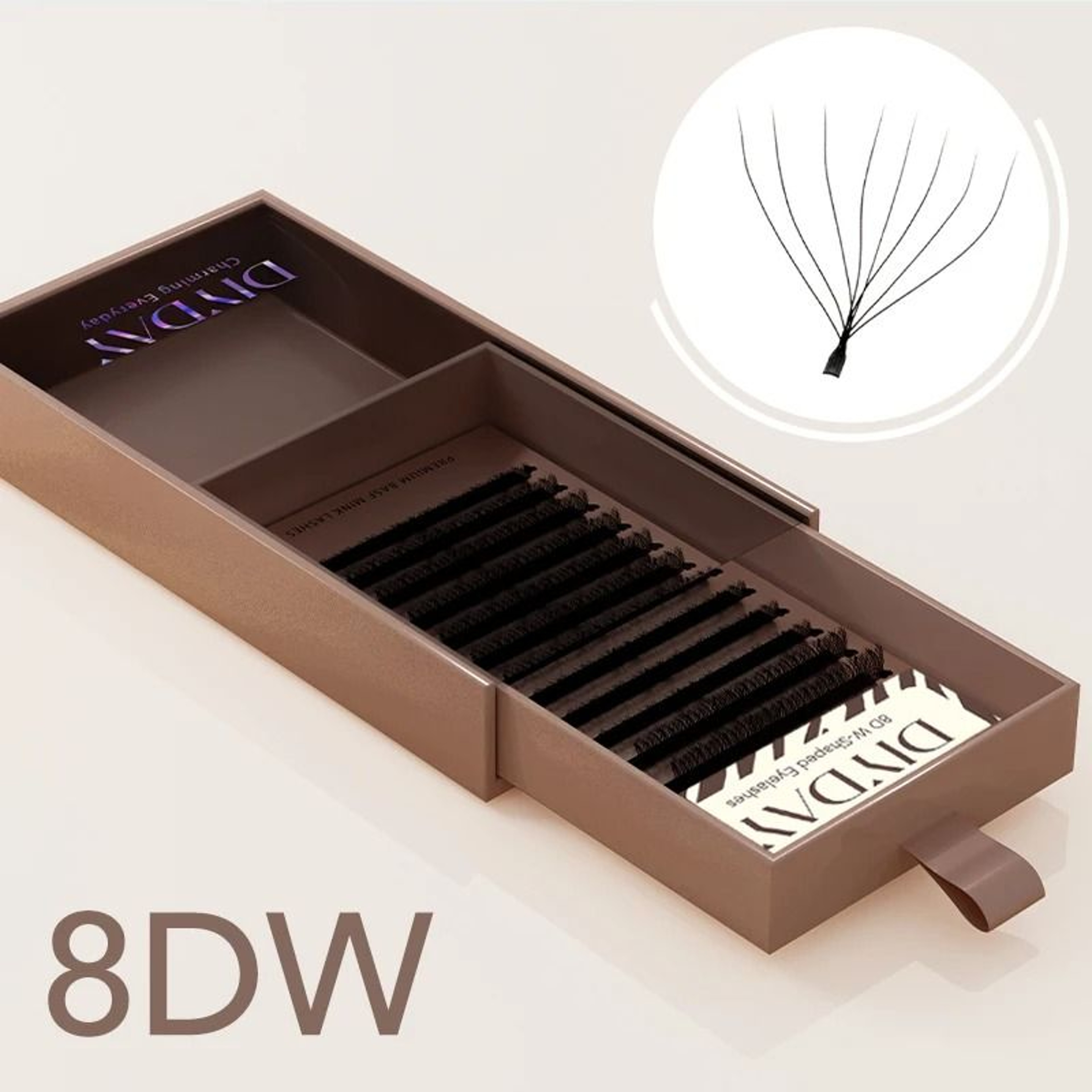 DIYDAY W Shape Eyelash Extensions Premade Fan Volume Lashes 10