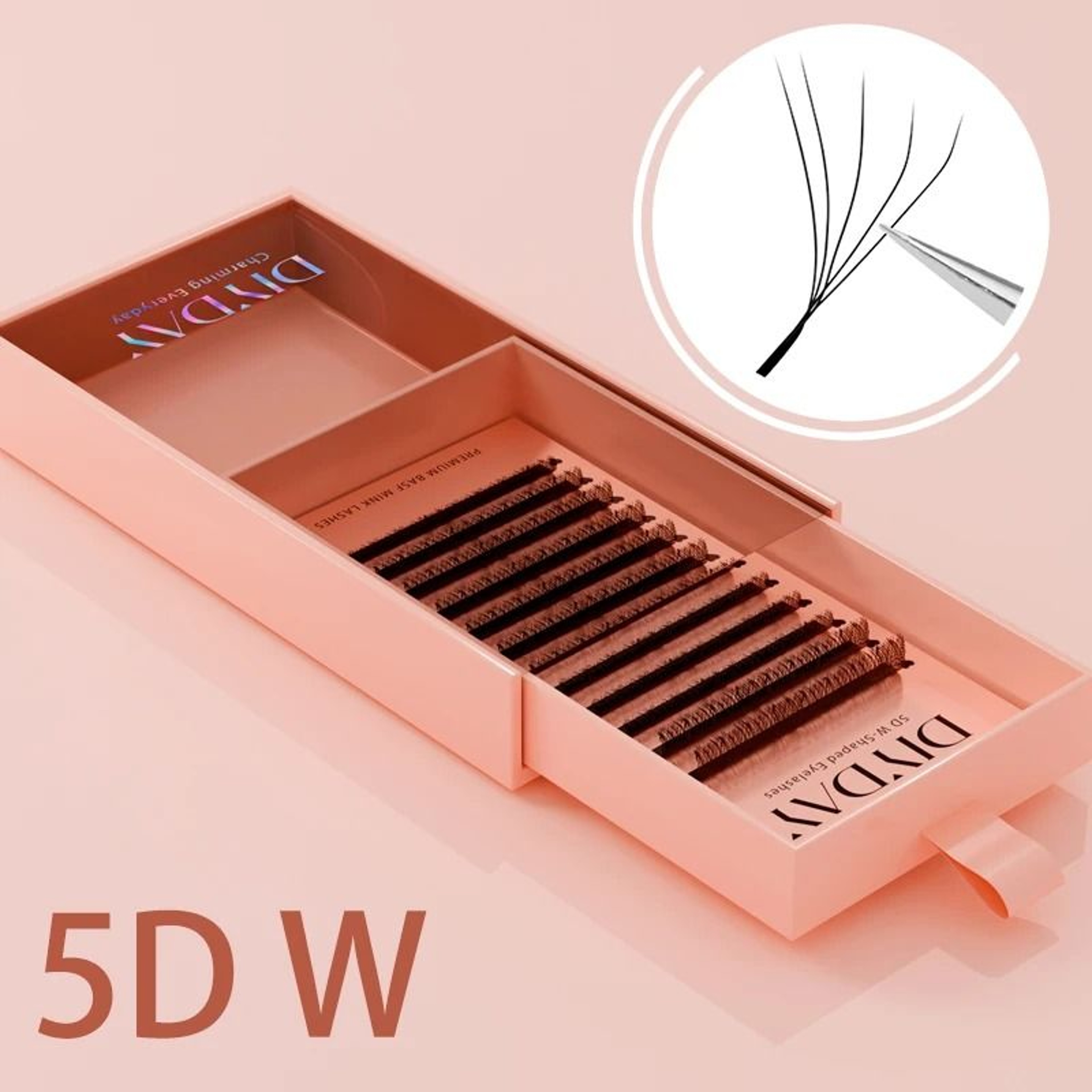 DIYDAY W Shape Eyelash Extensions Premade Fan Volume Lashes 13