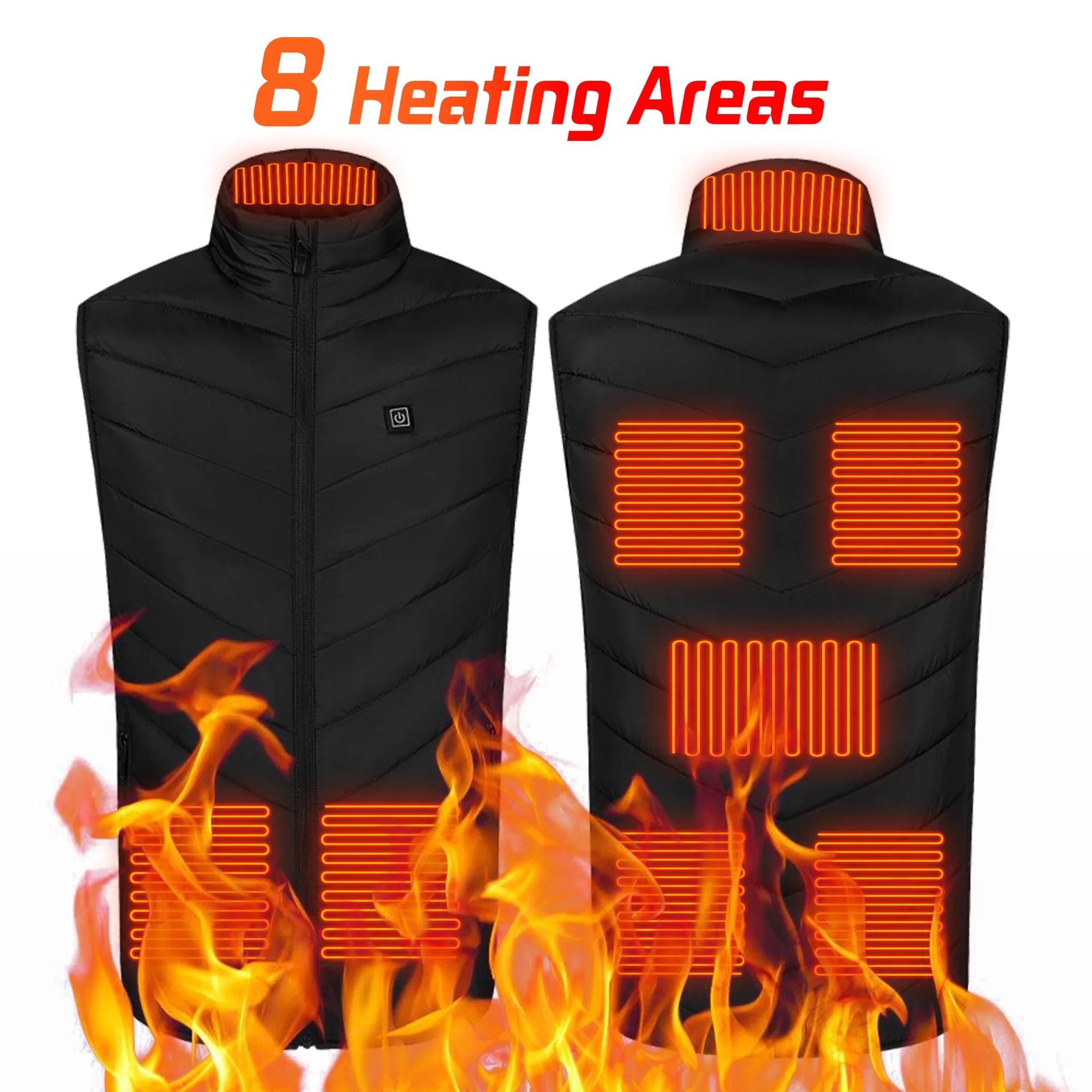 Heated Vest Electric Jacket USB Rechargeable Heating Coat For Men And Women Outdoor Sportswear 6