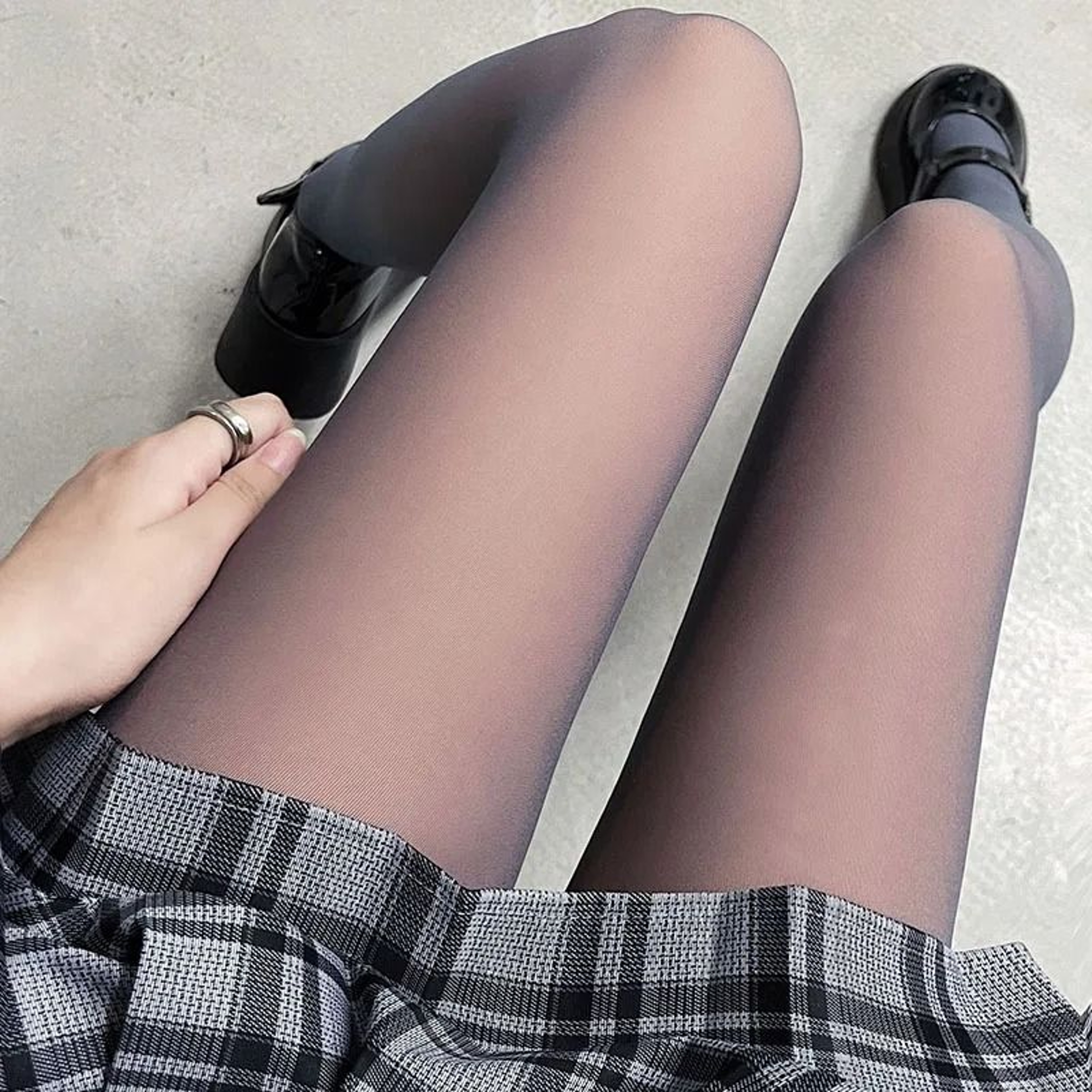 Thick Thermal Tights Women Warm Winter High Waist Translucent Fleece Lined Pantyhose 5