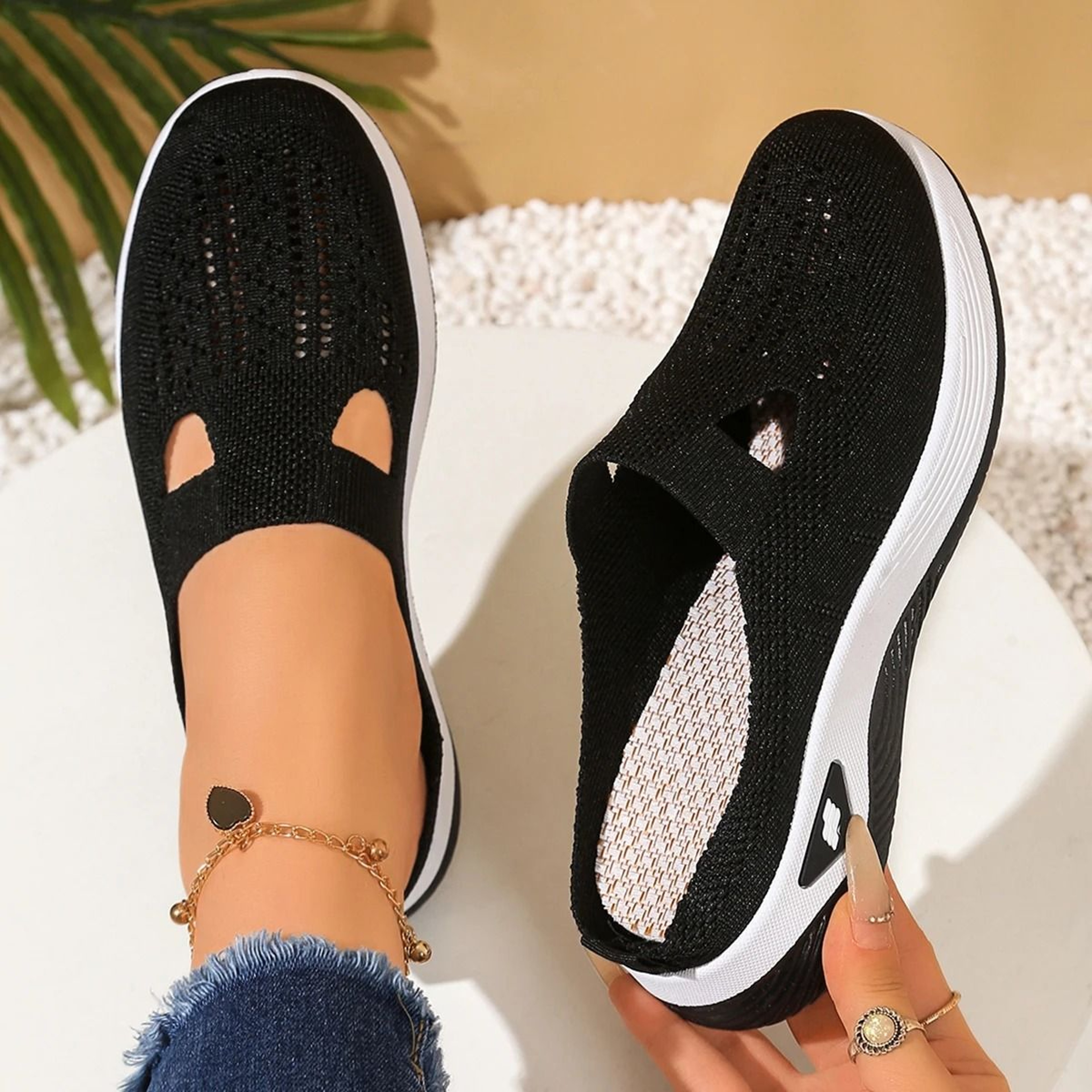 Women Vent Half Slipper Summer House Shoes 9