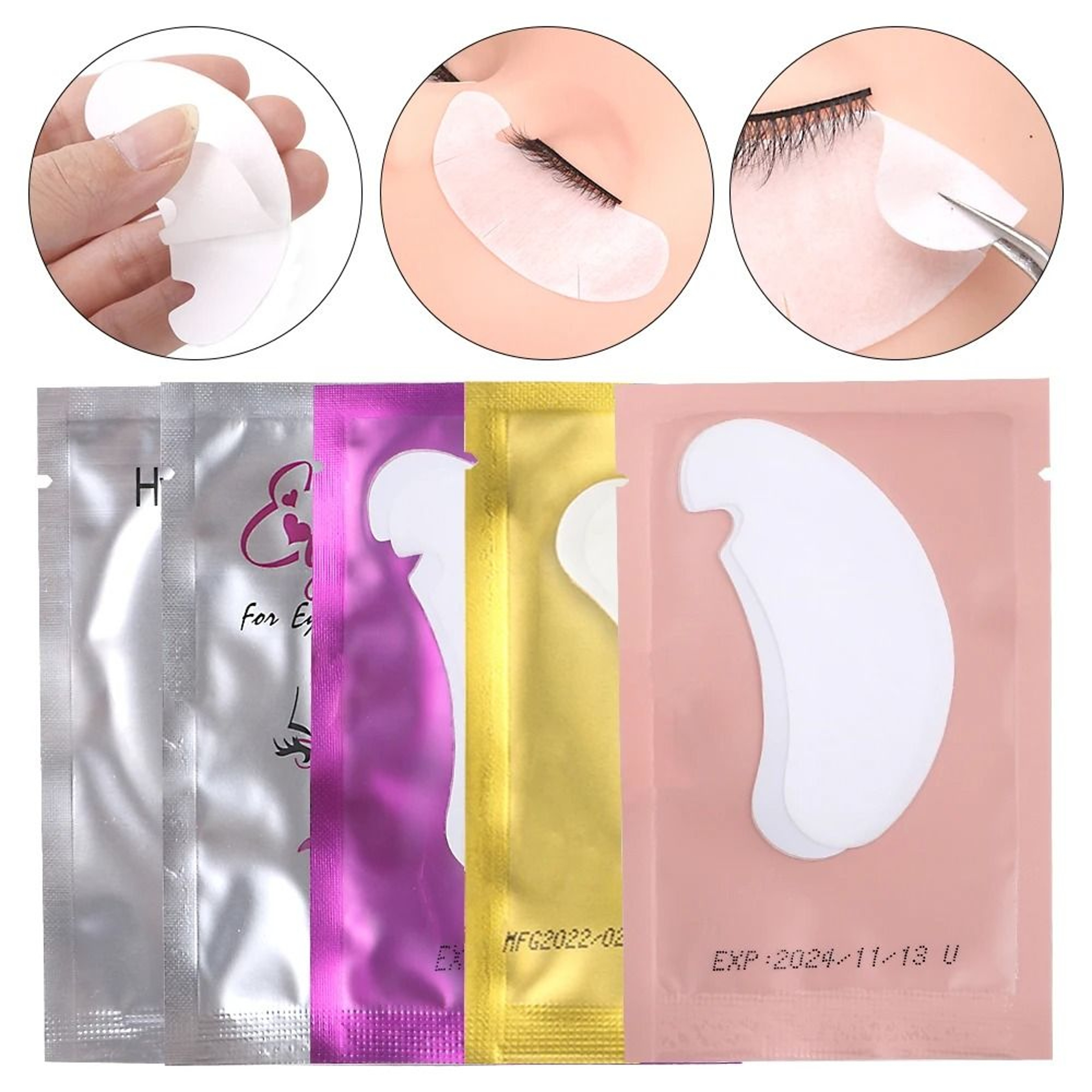 Gel Hydrogel Eye Mask Pads For Eyelash Extension 50 Pair U Shape Notch 2
